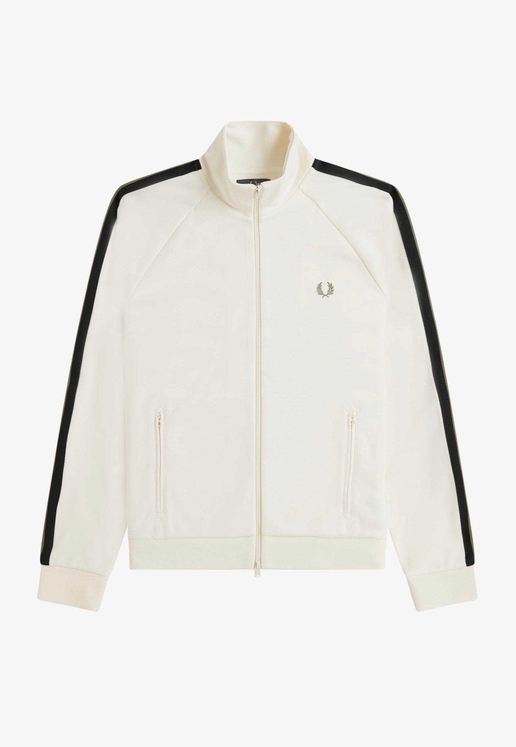 Fred Perry - Two Colour Tape Light Ecru - Track Jacket | Men-Image