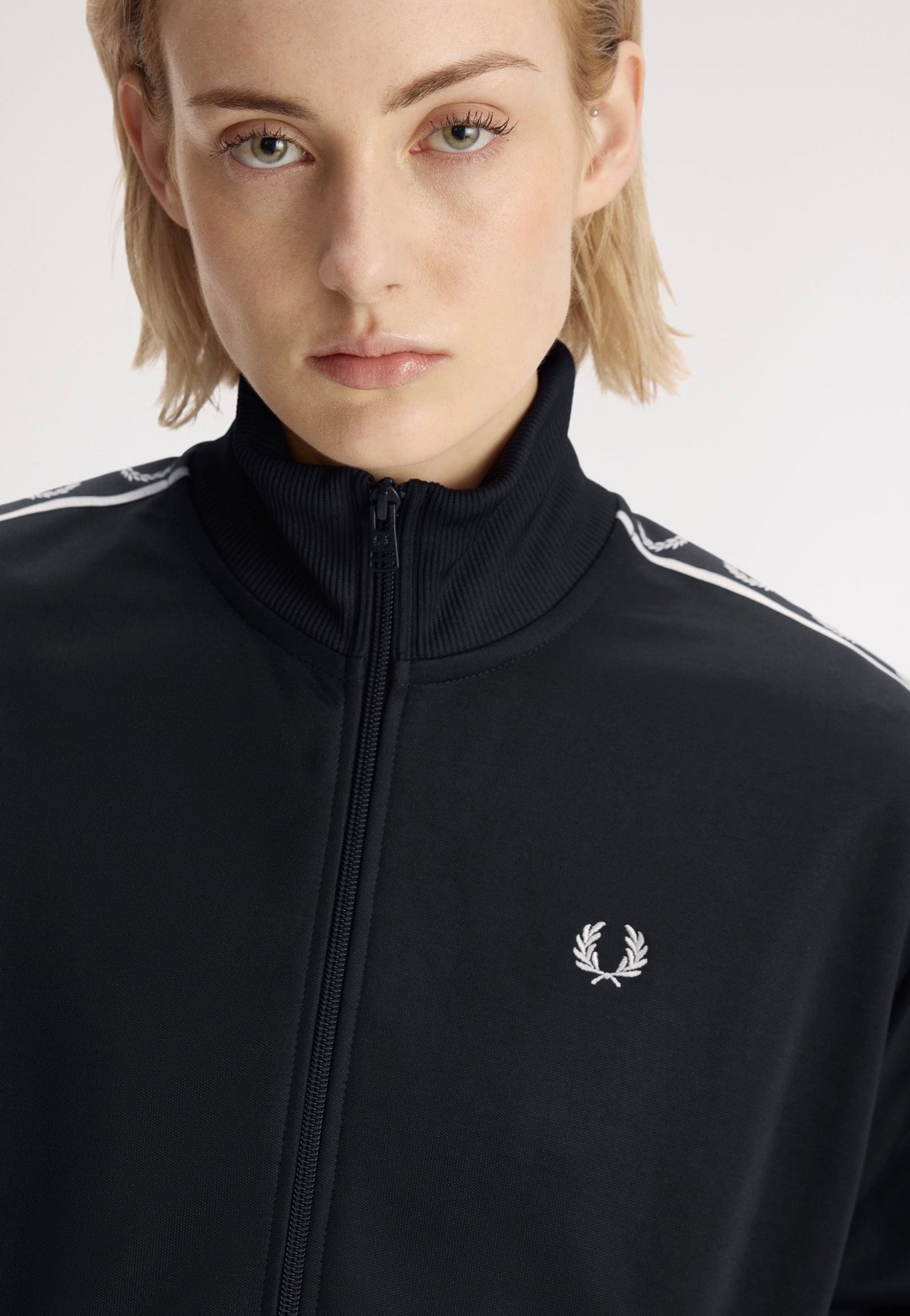 Fred Perry Taped Track Navy - Track Jacket | Impericon
