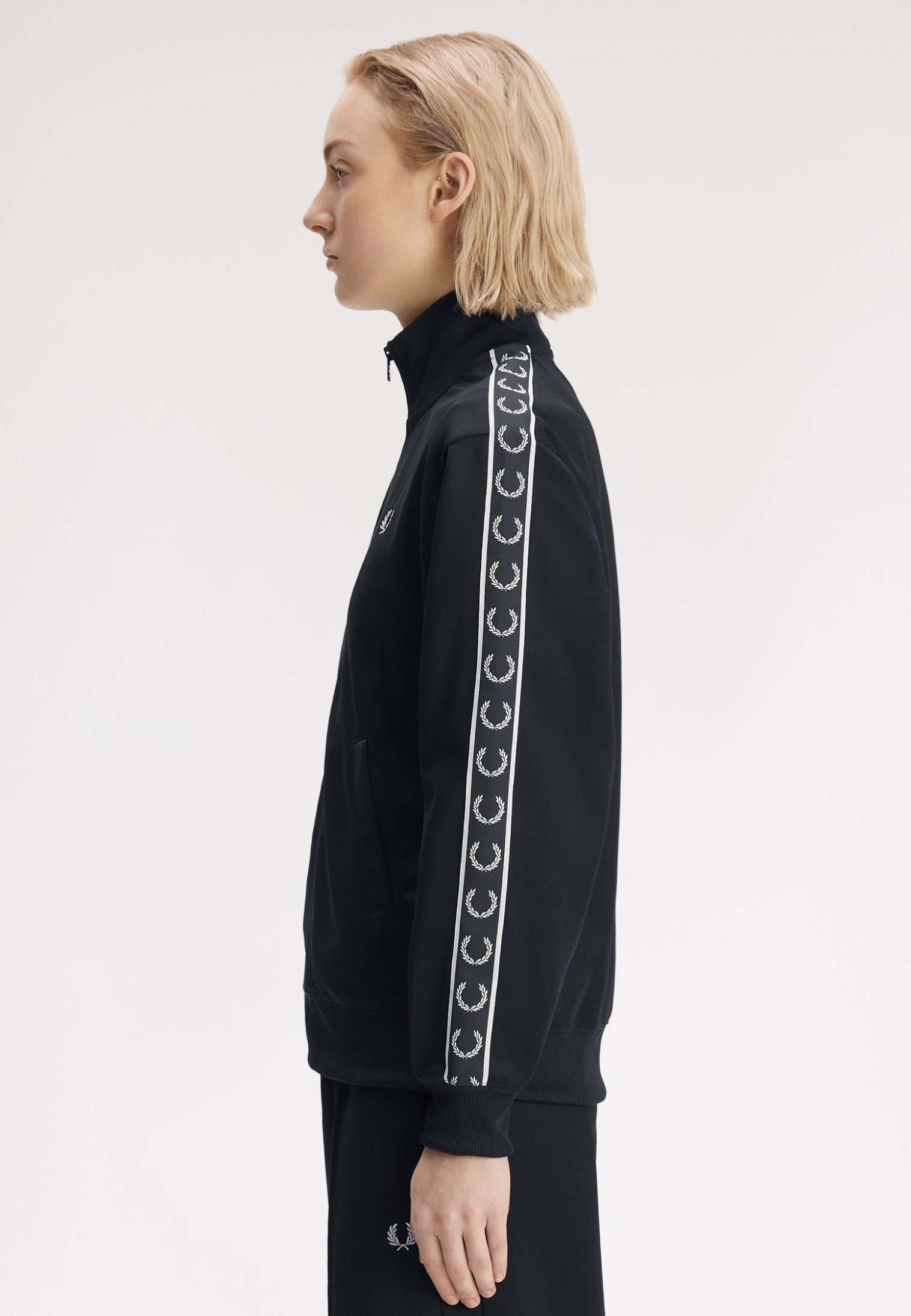 Fred Perry Taped Track Navy - Track Jacket | Impericon