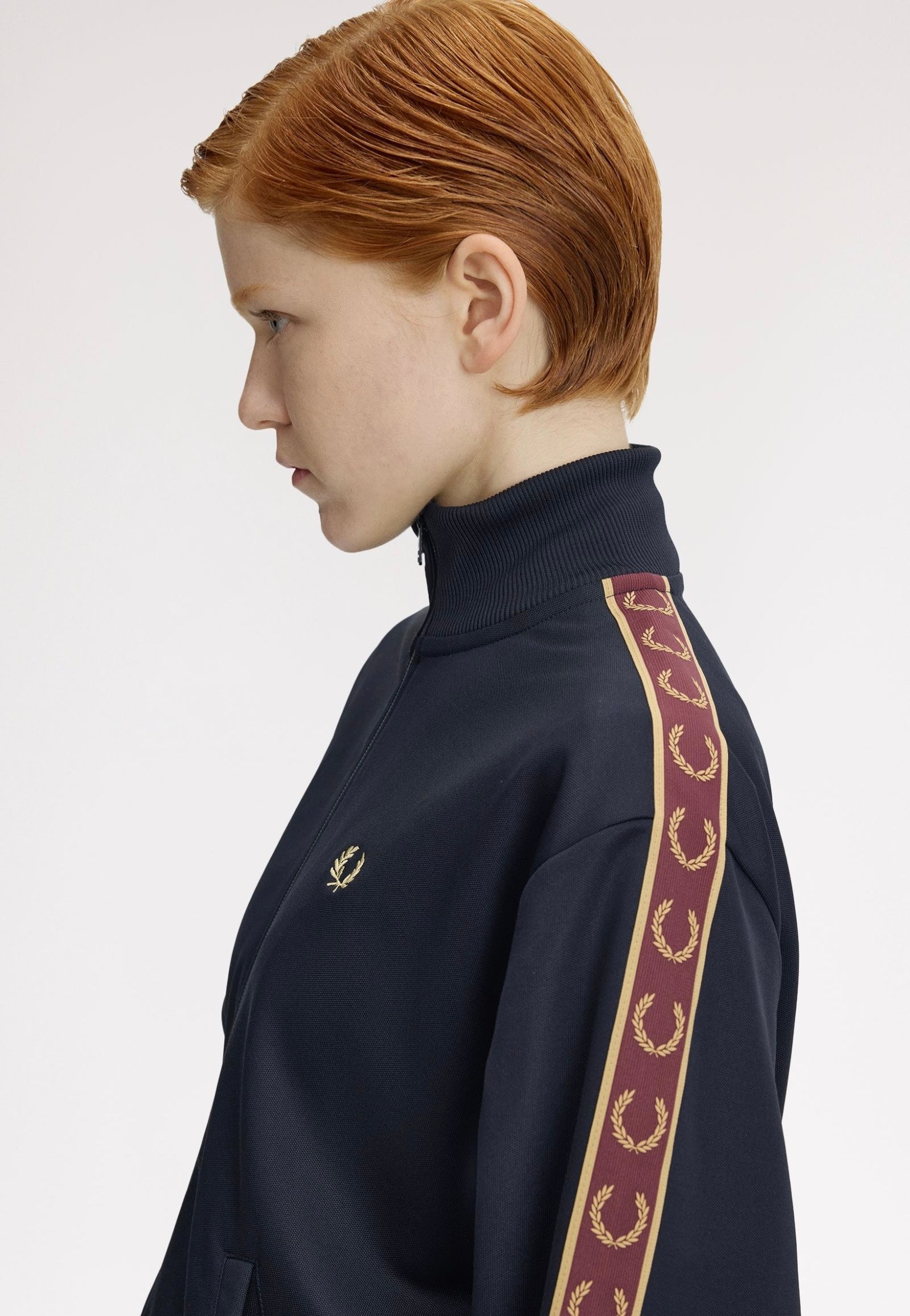 Fred Perry Taped Navy - Track Jacket | Impericon