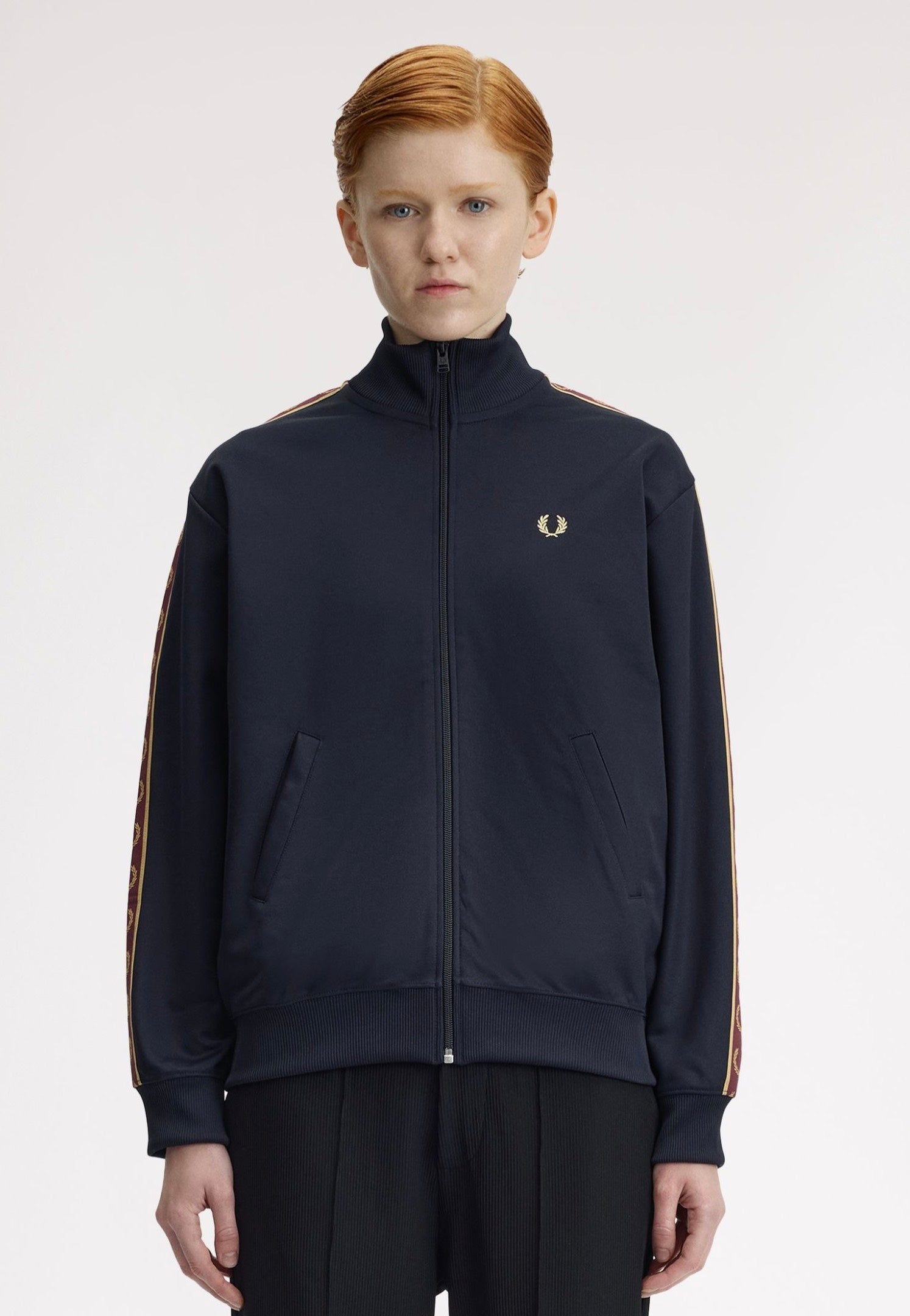 Fred Perry Taped Navy - Track Jacket | Impericon