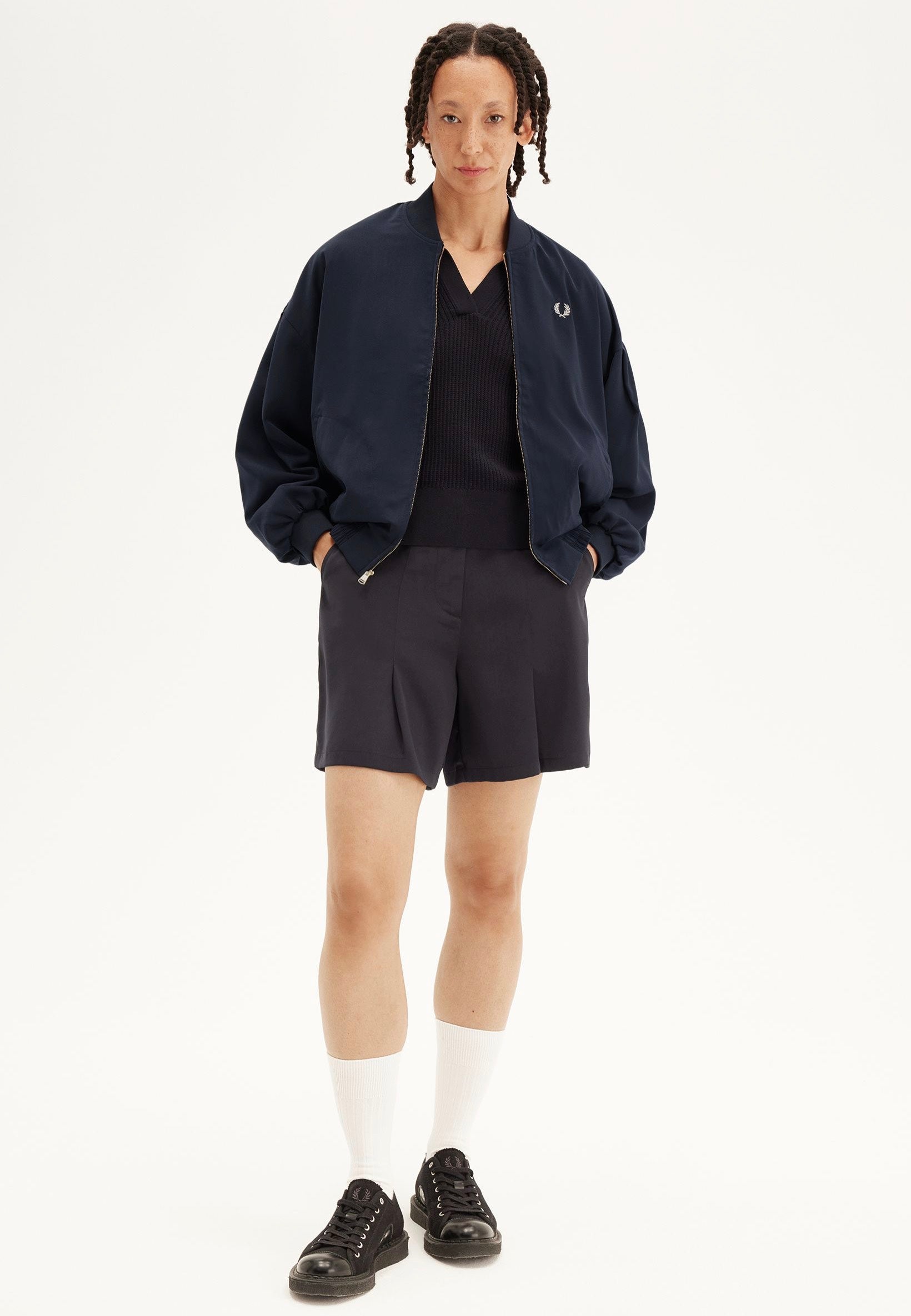 【別注】FRED PERRY / Tennis Bomber Jacket Twill Tennis Bomber Jacket - Navy | Made In England | Men's