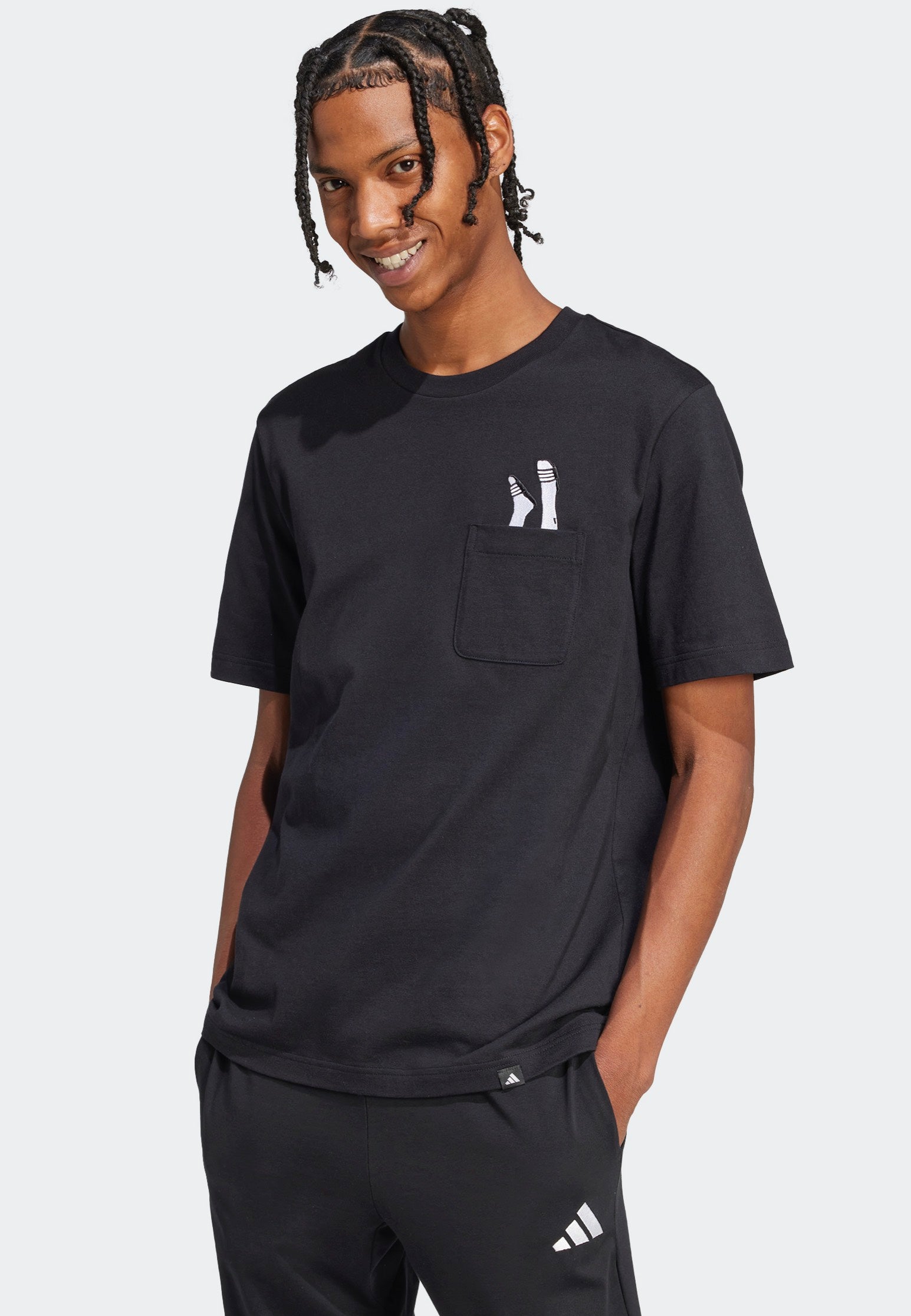 Adidas - M L Slide Pocket Black - T-Shirt | Men-Image