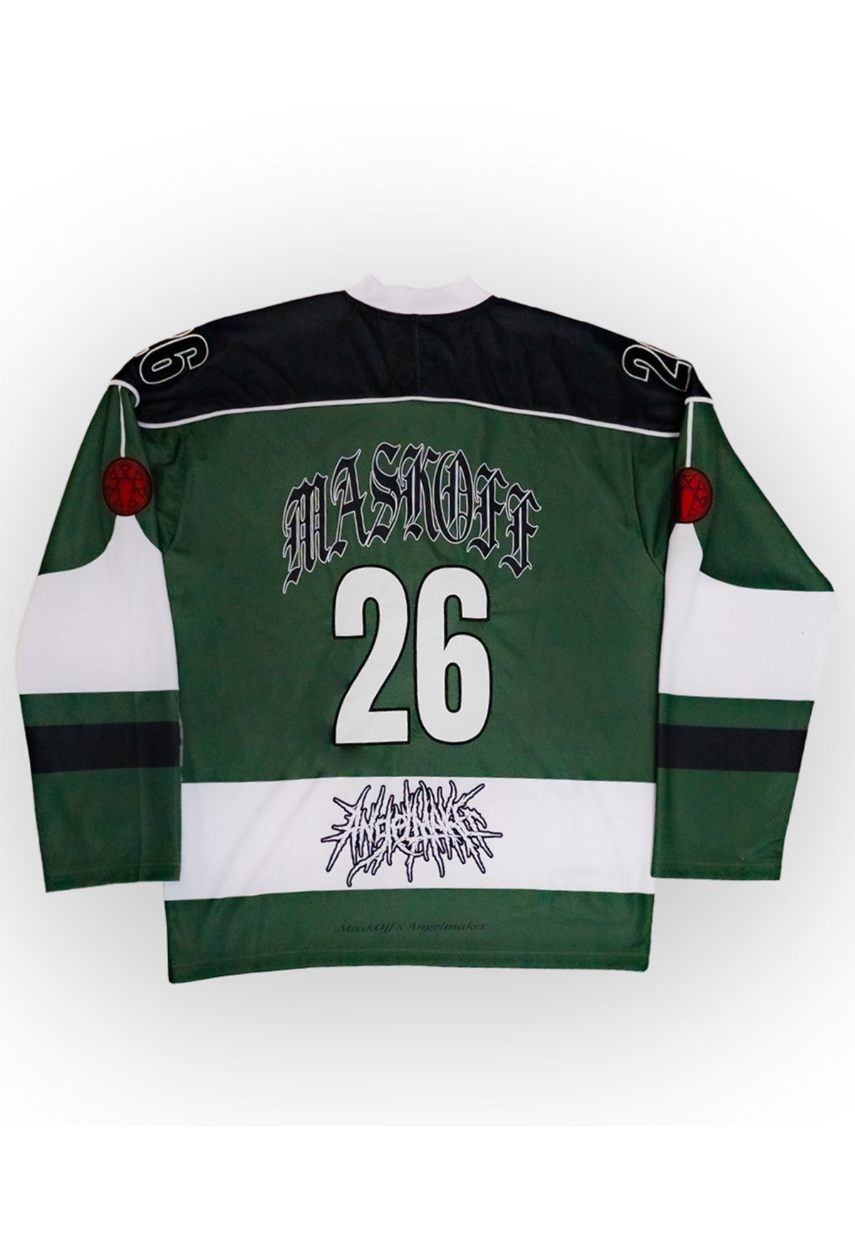 MaskOff Apparel x Angelmaker ANGELMAKER Performance Green Hockey Jersey | Men-Image