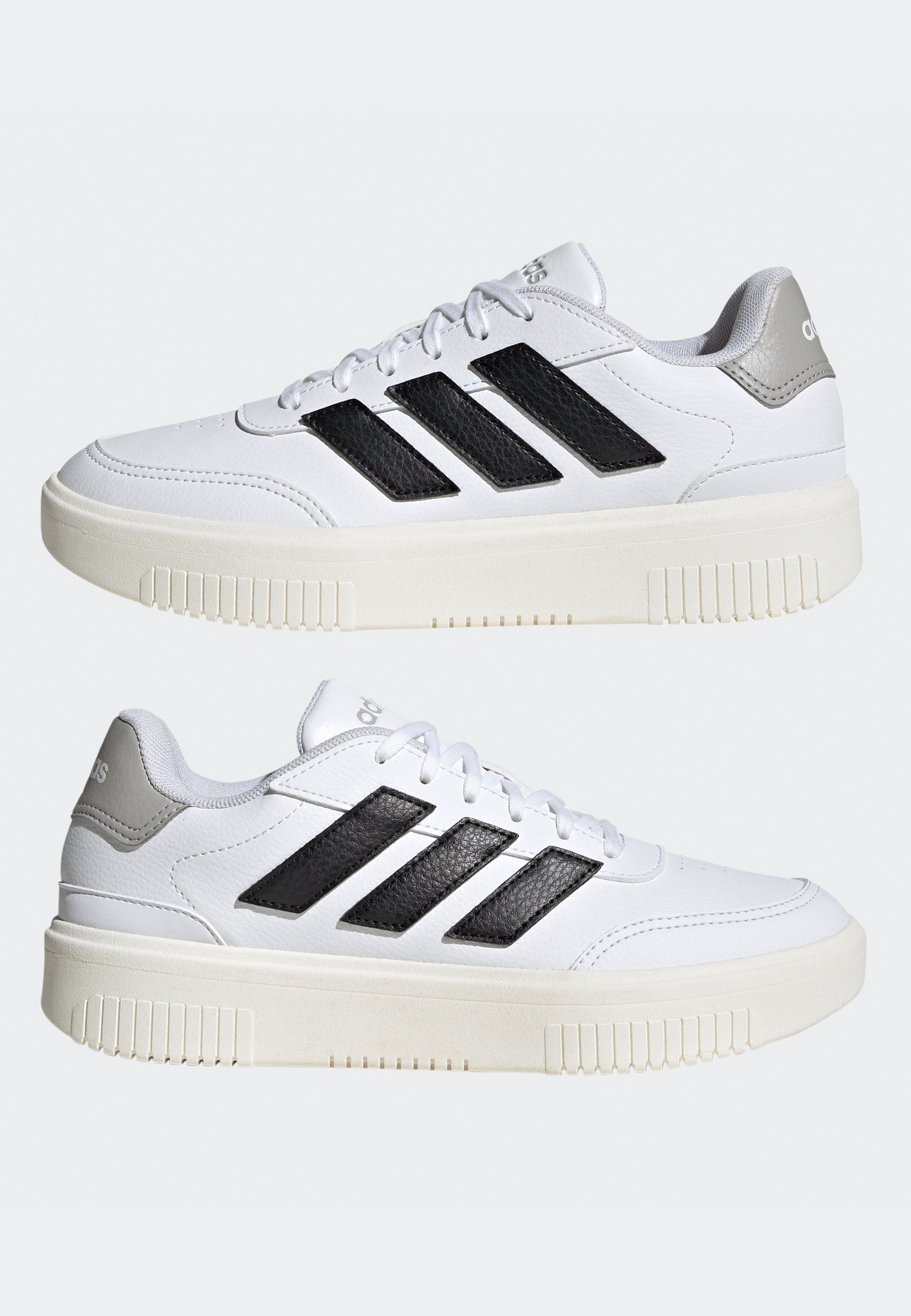 Adidas - Courtblock Bold Ftwwht/Cblack/Gretwo - Girl Shoes | Women-Image