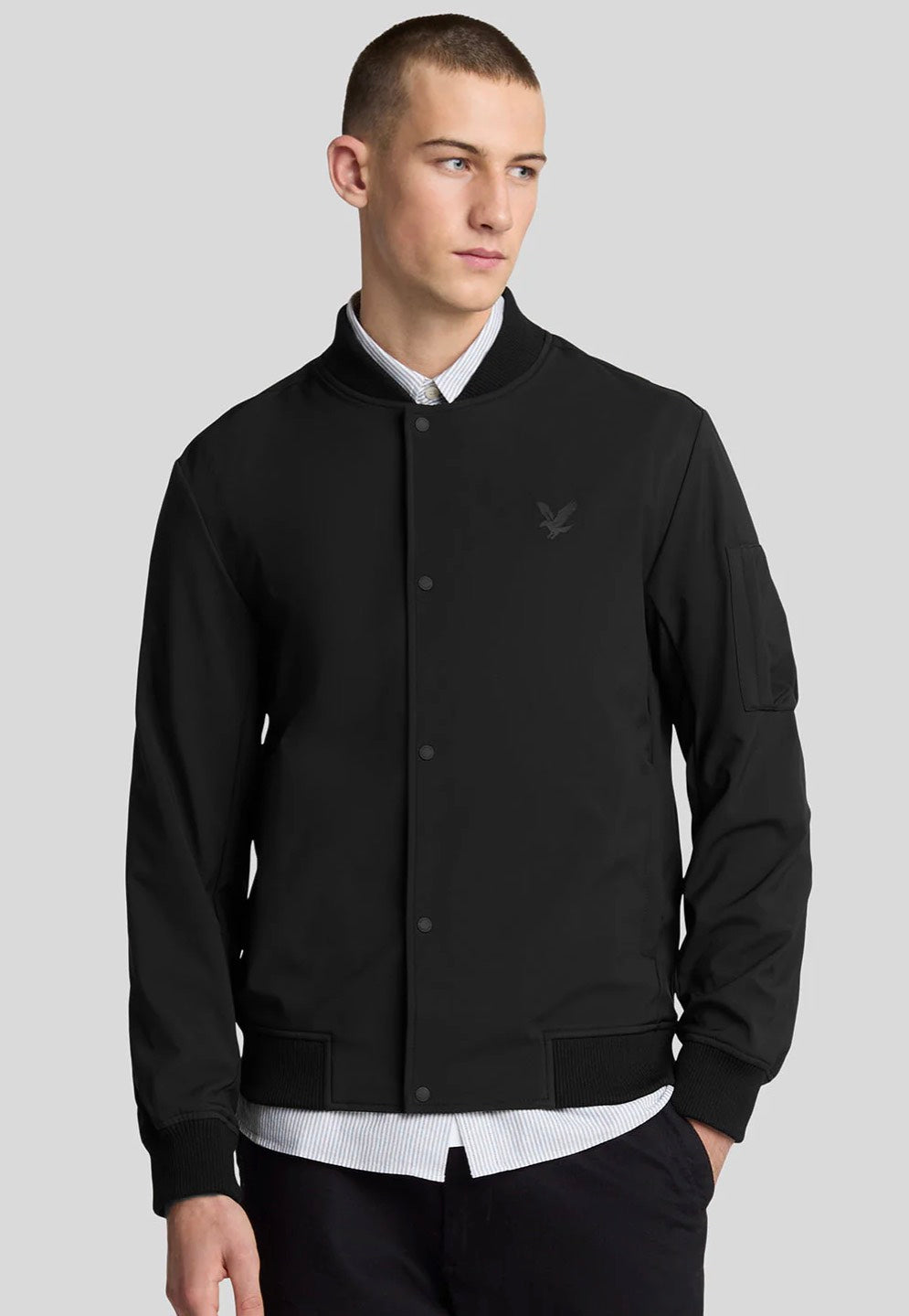 Lyle & Scott - Softshell Bomber Jet Black - Jacket | Men-Image