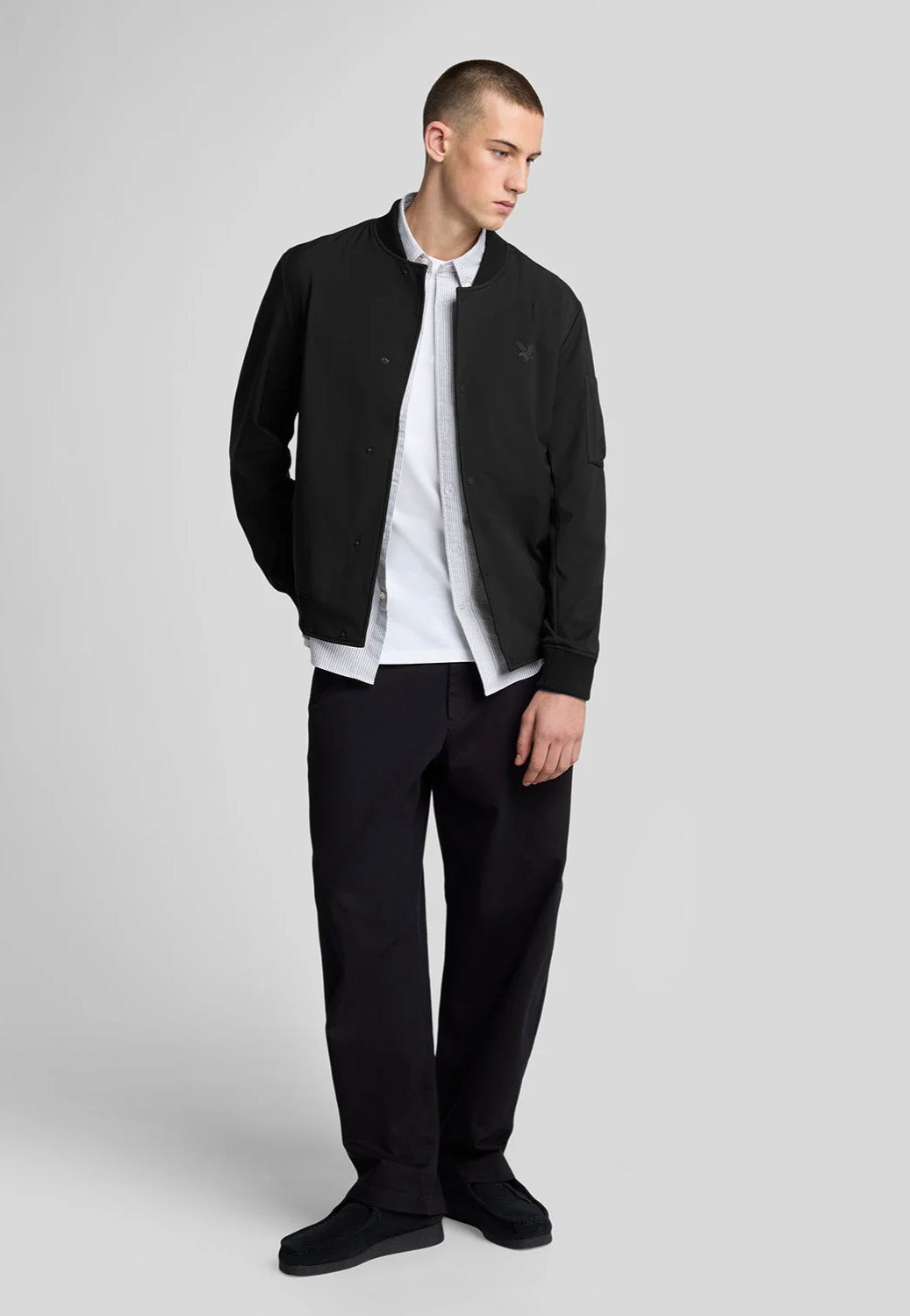 Lyle & Scott - Softshell Bomber Jet Black - Jacket | Men-Image