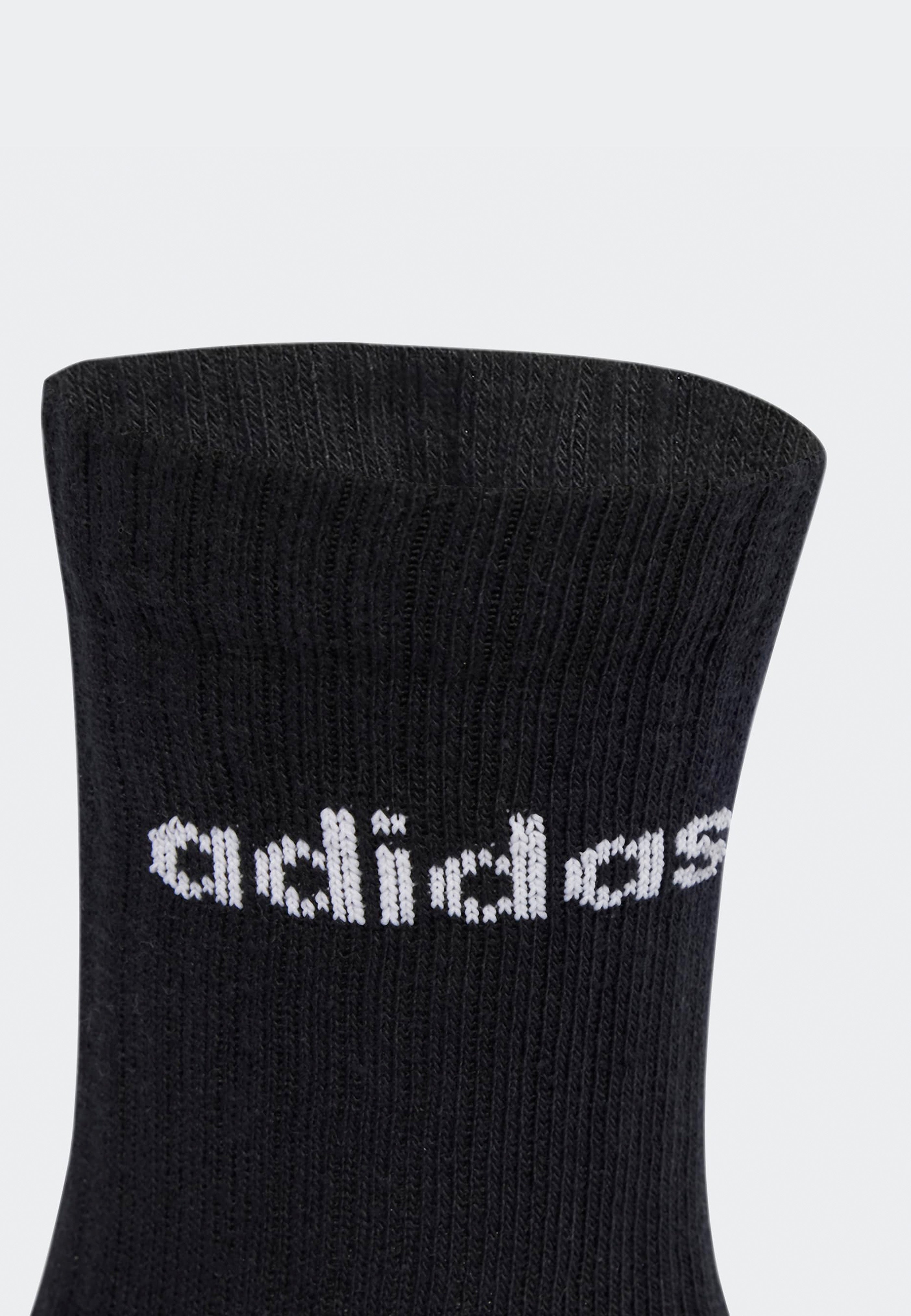 Adidas - Linear CrewPack Of 6 Black/White - Socks | Neutral-Image