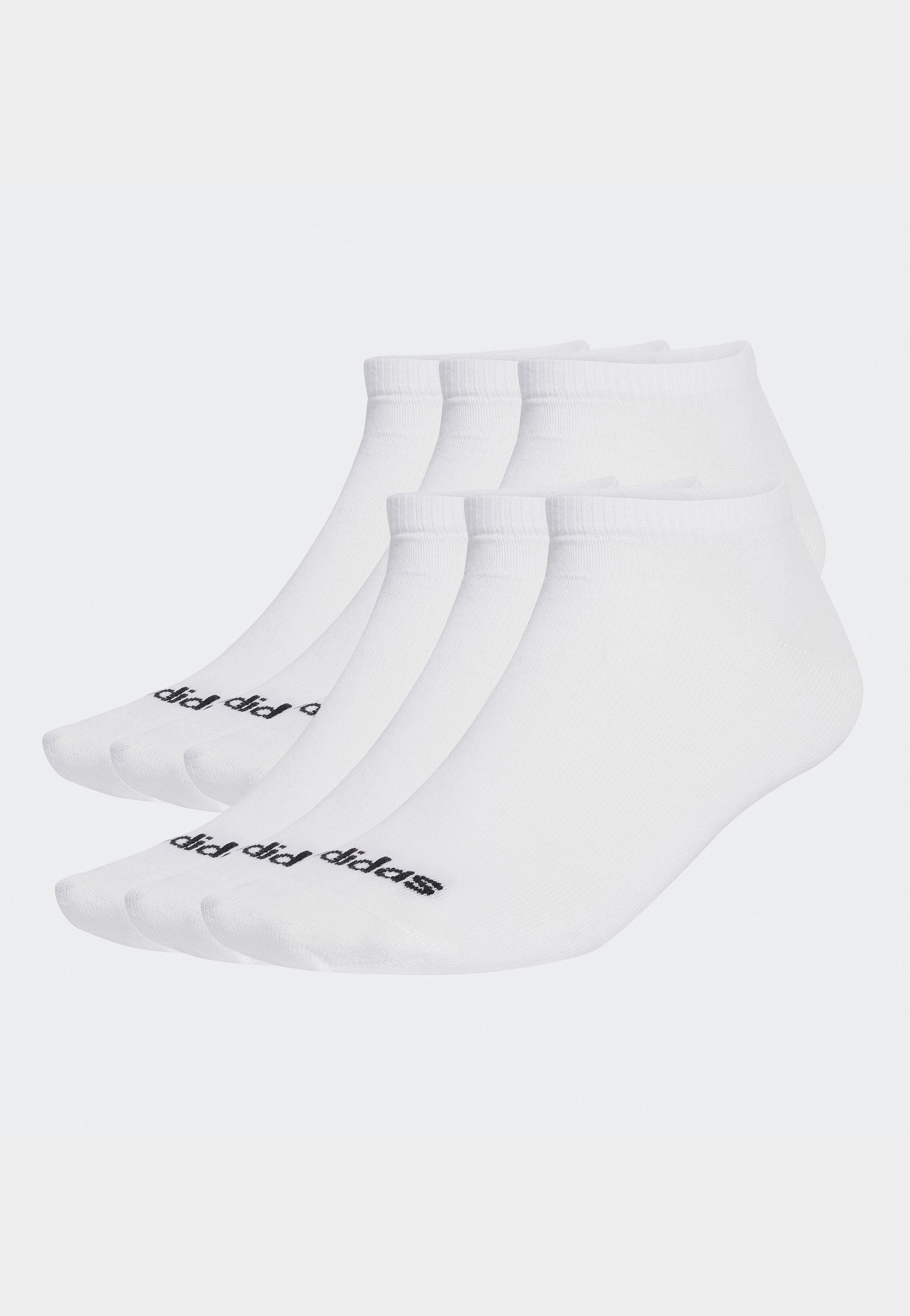 Adidas - Linear Crew Pack Of 6 White/Black - Socks | Neutral-Image