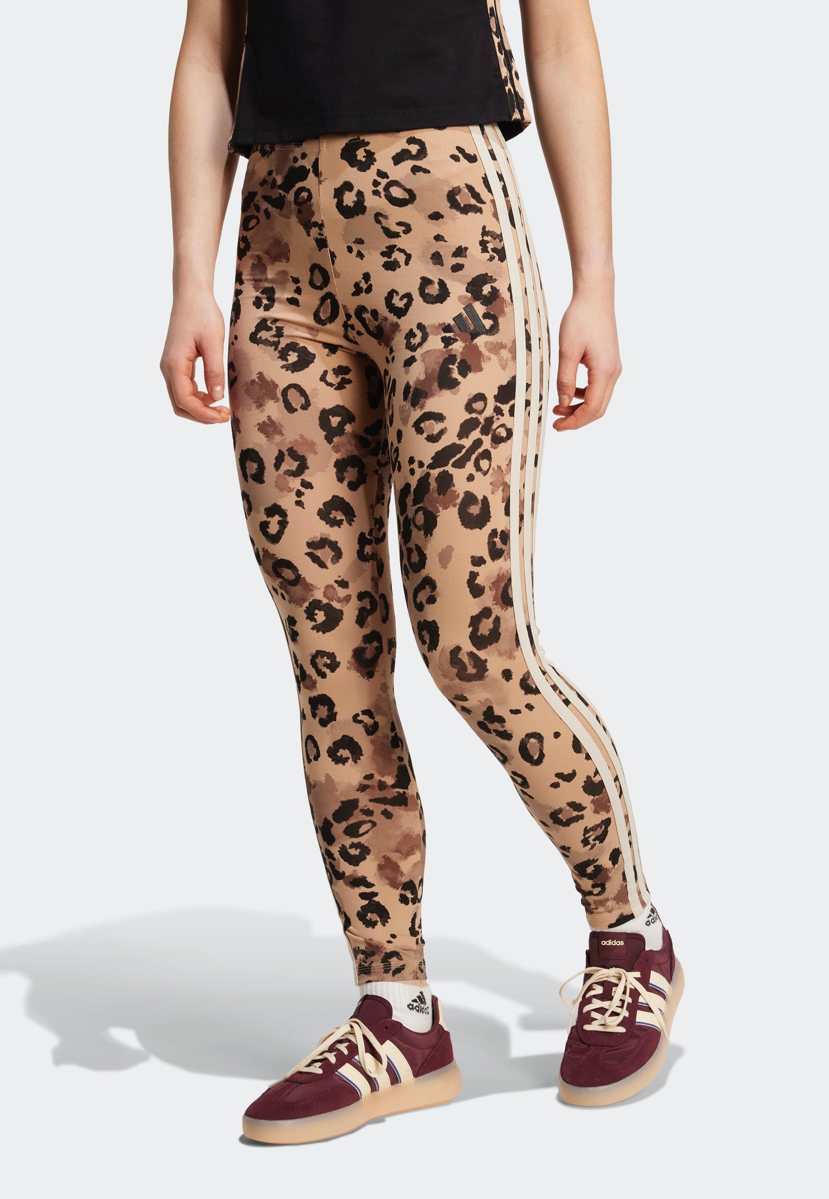 Adidas - Animal Print 3-Stripes High Rise Multco/Warsan - Leggings | Women-Image
