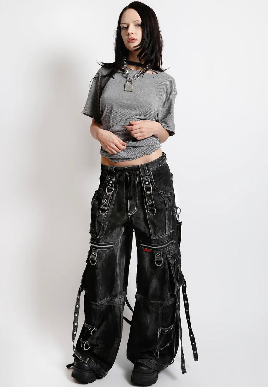 Tripp NYC - X-Strap Black Ink Wash Denim - Jeans | Women-Image