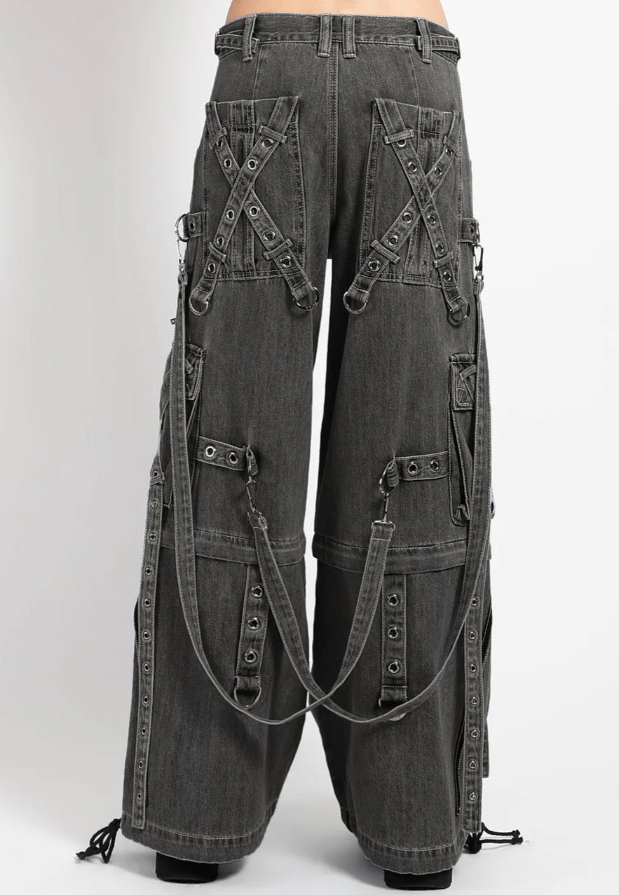 Tripp NYC - X-Strap Zip Off Denim Black - Jeans | Impericon