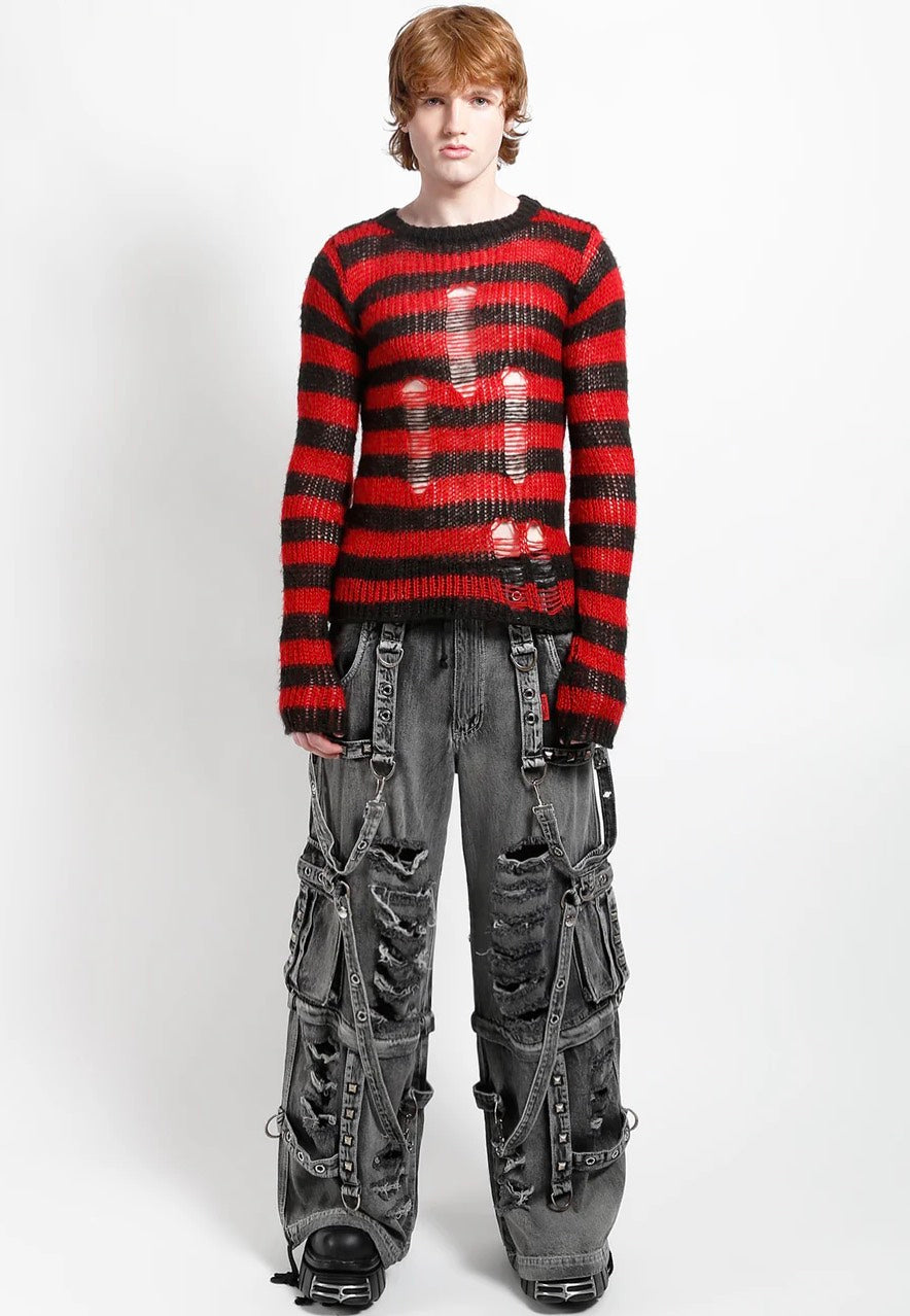 Tripp NYC - Shredder Denim Full Force Pant Black Fog Wash - Jeans | Men-Image