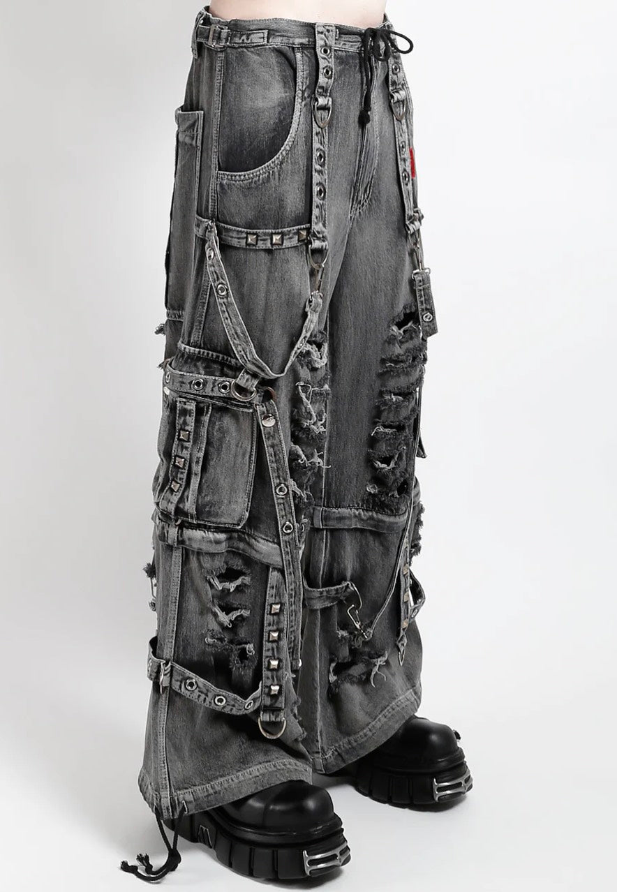 Tripp NYC Shredder Denim Full Force Pant Black Fog Wash - Jeans