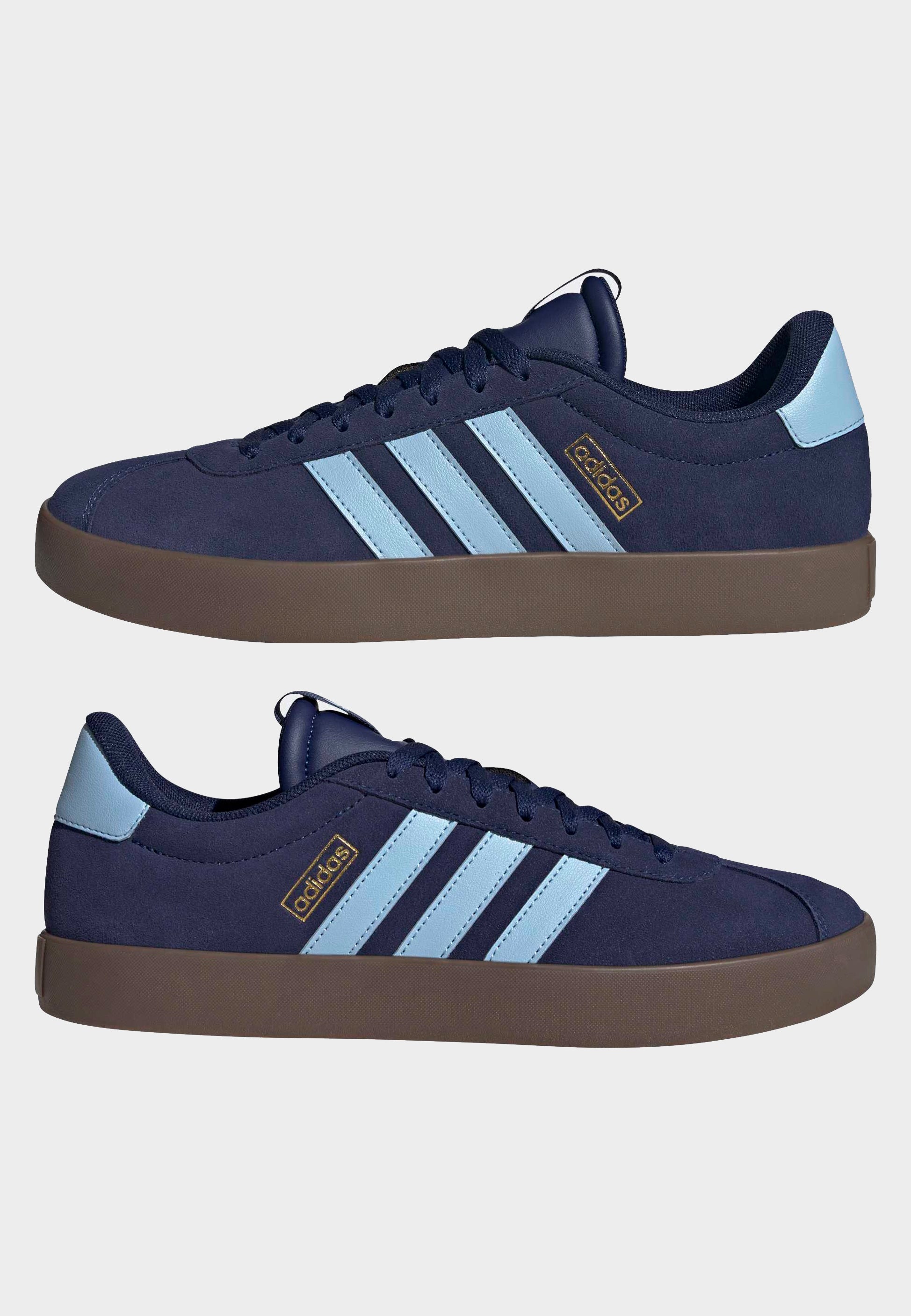 Adidas VL Court 3.0 Dark Blue/Clear Sky/Gold Met Kengät | Men-Image