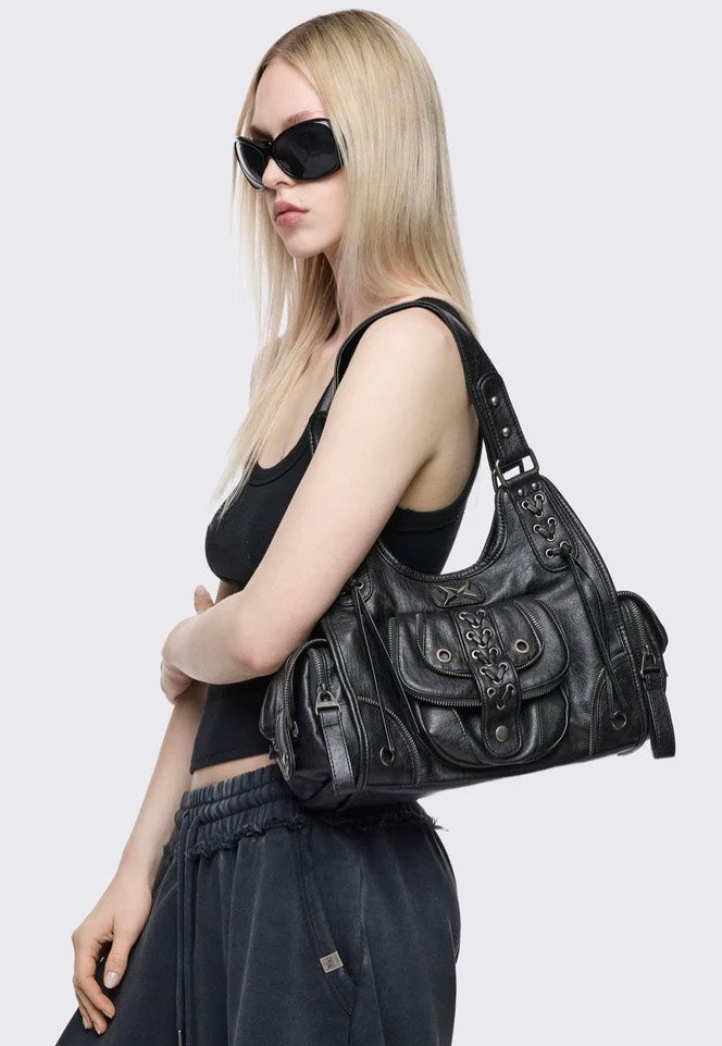 Minga London - Jules Vegan Shoulder Bag Black - Bag | Neutral-Image