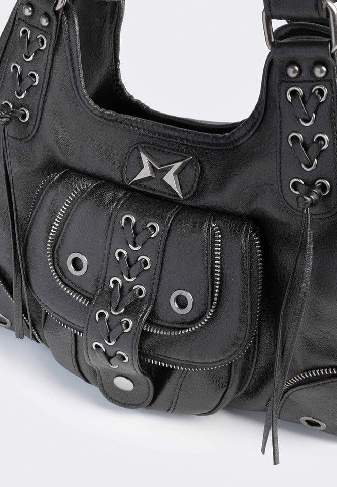 Minga London - Jules Vegan Shoulder Bag Black - Bag | Neutral-Image