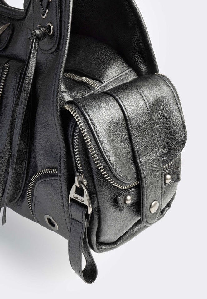 Minga London - Jules Vegan Shoulder Bag Black - Bag | Neutral-Image