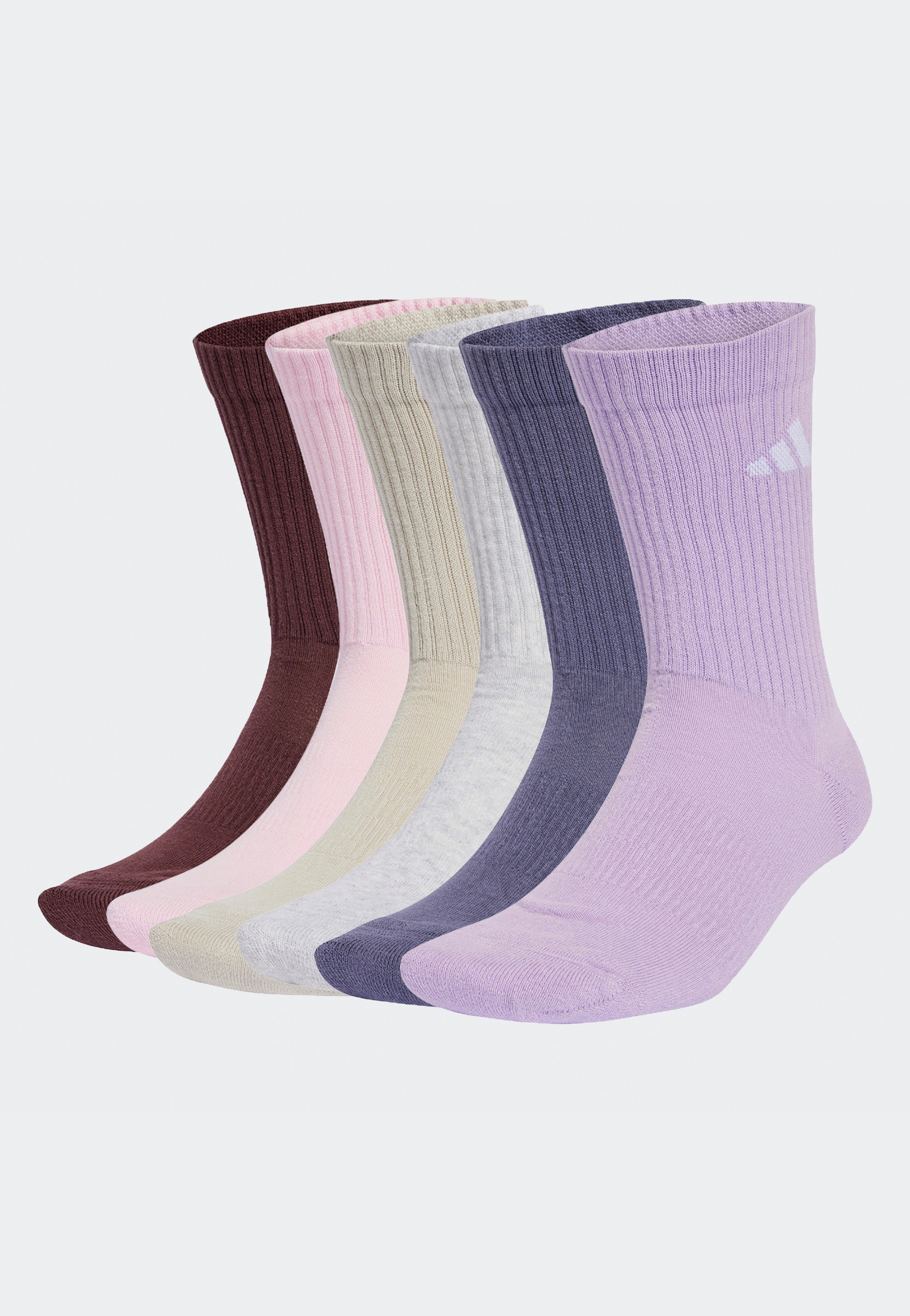 Adidas - Cushioned Crew Pack Of 6 Aurrub/Previo/Powplu/Lgre - Socks | Neutral-Image