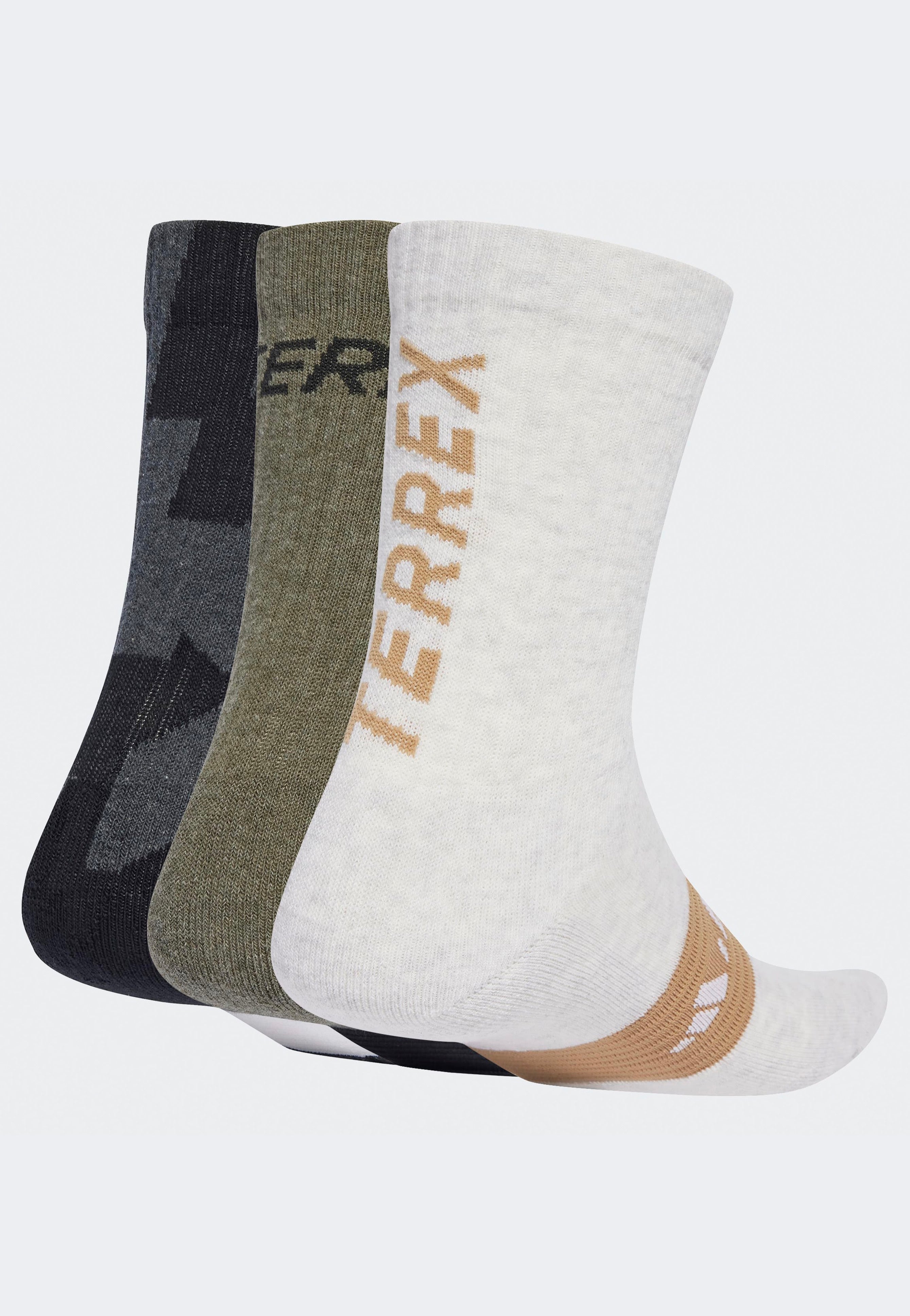 Adidas - Terrex Multi Pack Of 3 Black/Olistr/White - Socks | Neutral-Image