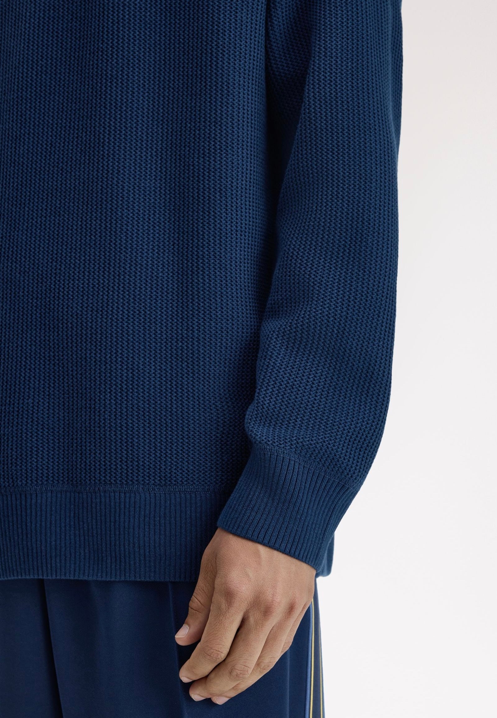Fred Perry - Textured Jumper Tennis Blue - Pullover | Men-Image
