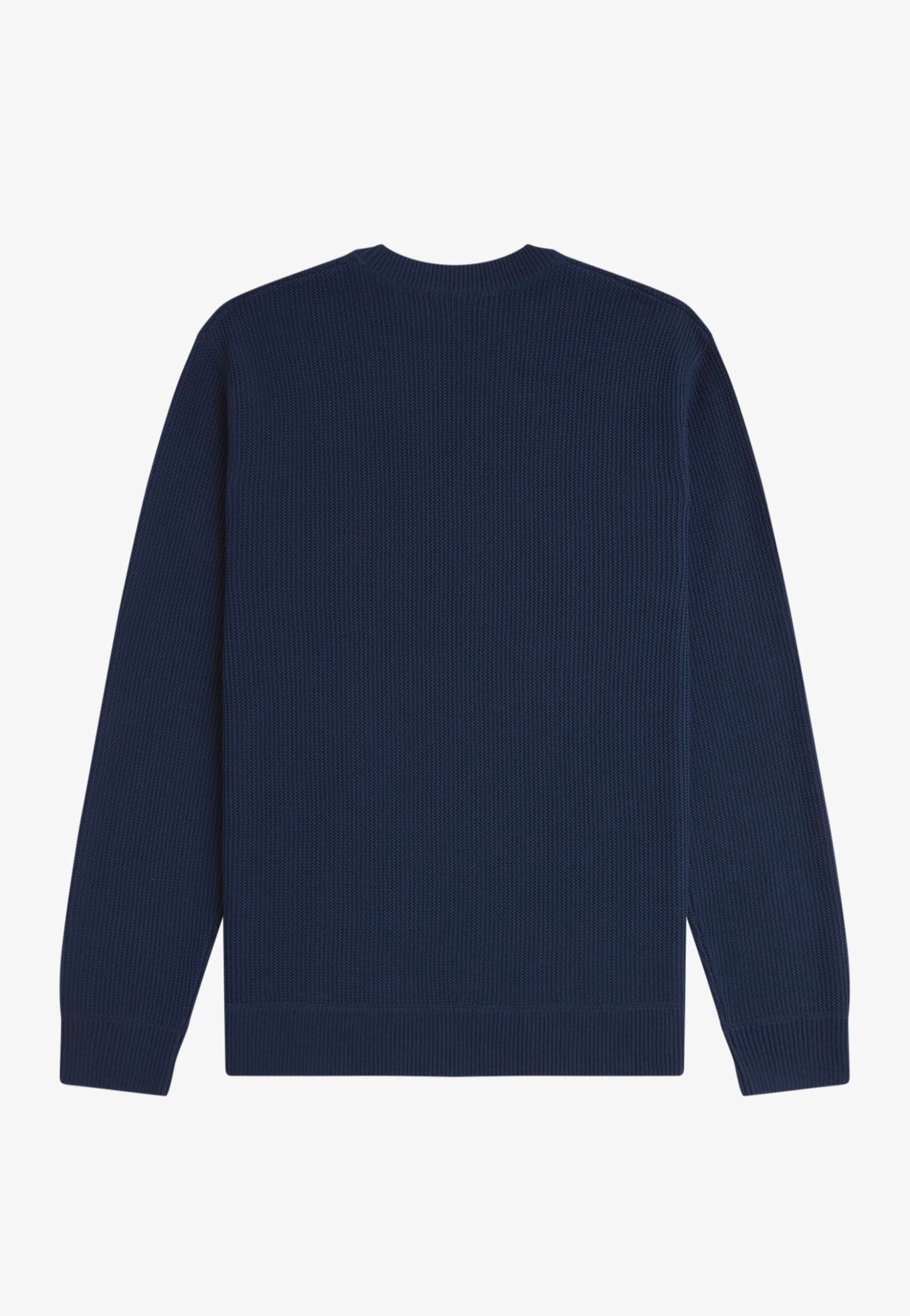 Fred Perry - Textured Jumper Tennis Blue - Pullover | Men-Image