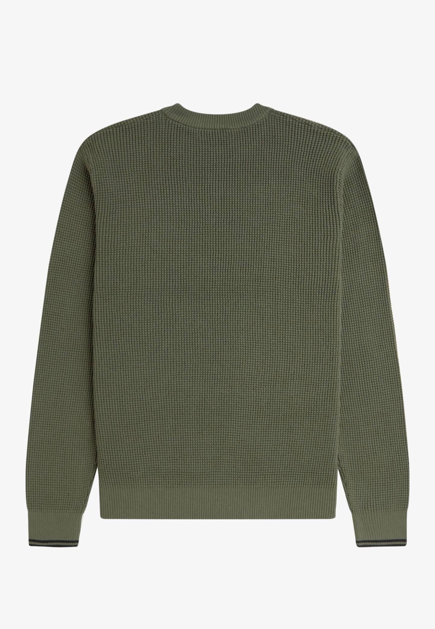 Fred Perry - Waffle Stitch Laurel Wreath Green - Pullover | Men-Image