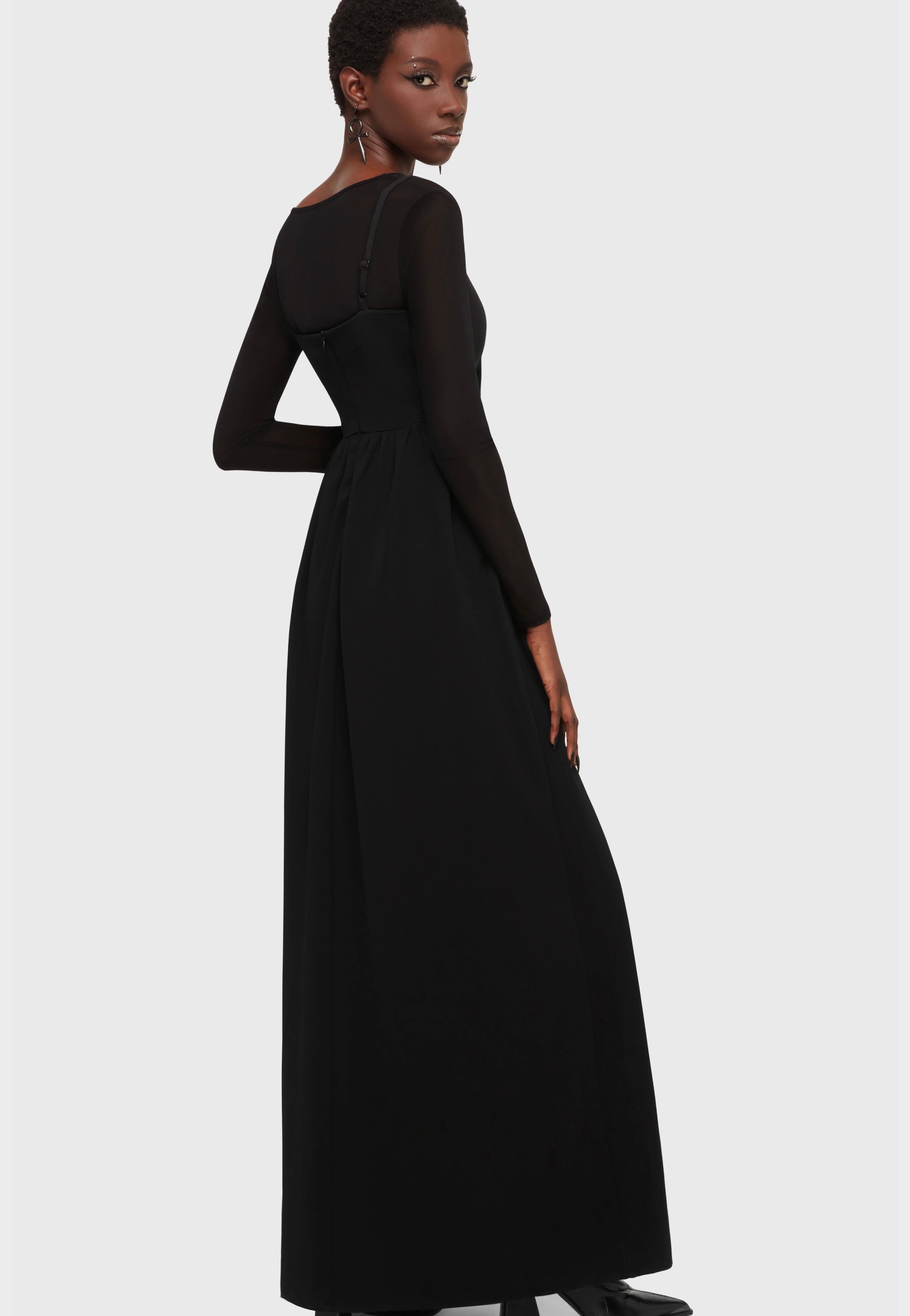 Killstar x Kihilist - Kaia's Storm Maxi Black - Dress | Women-Image