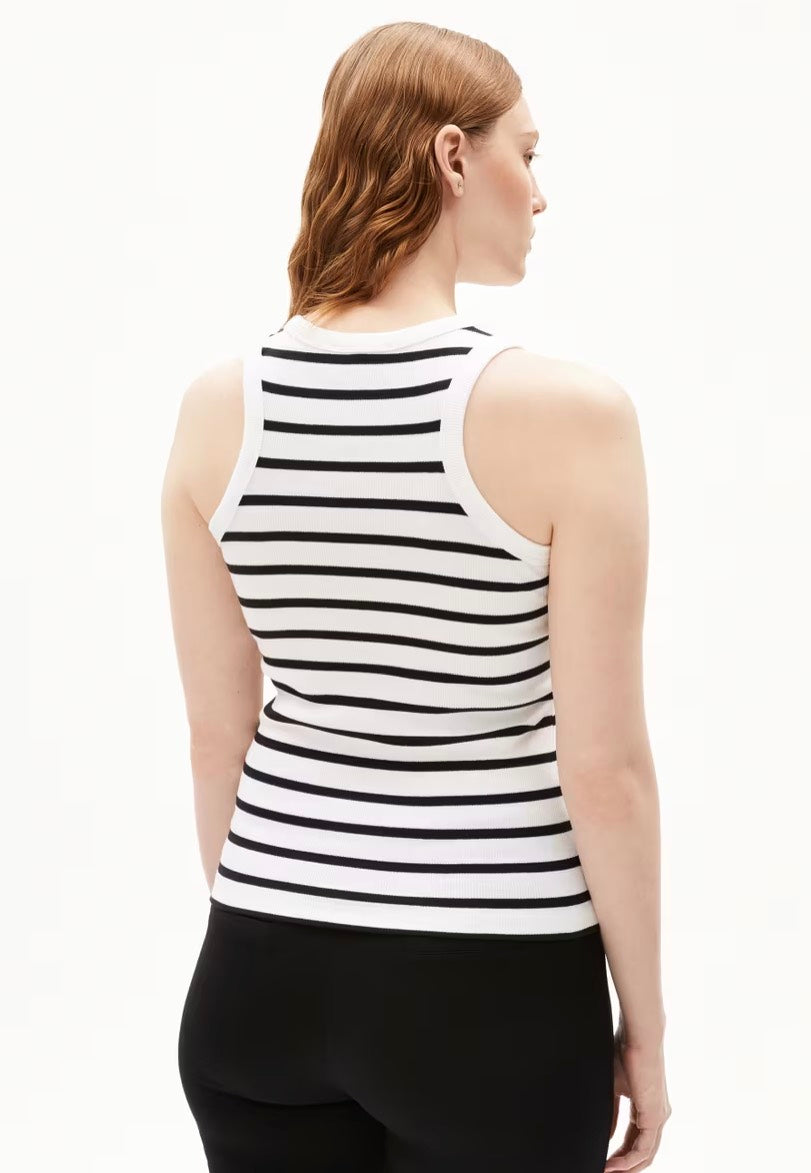 Armedangels - Kanitaa Stripes White/Black - Tank | Women-Image