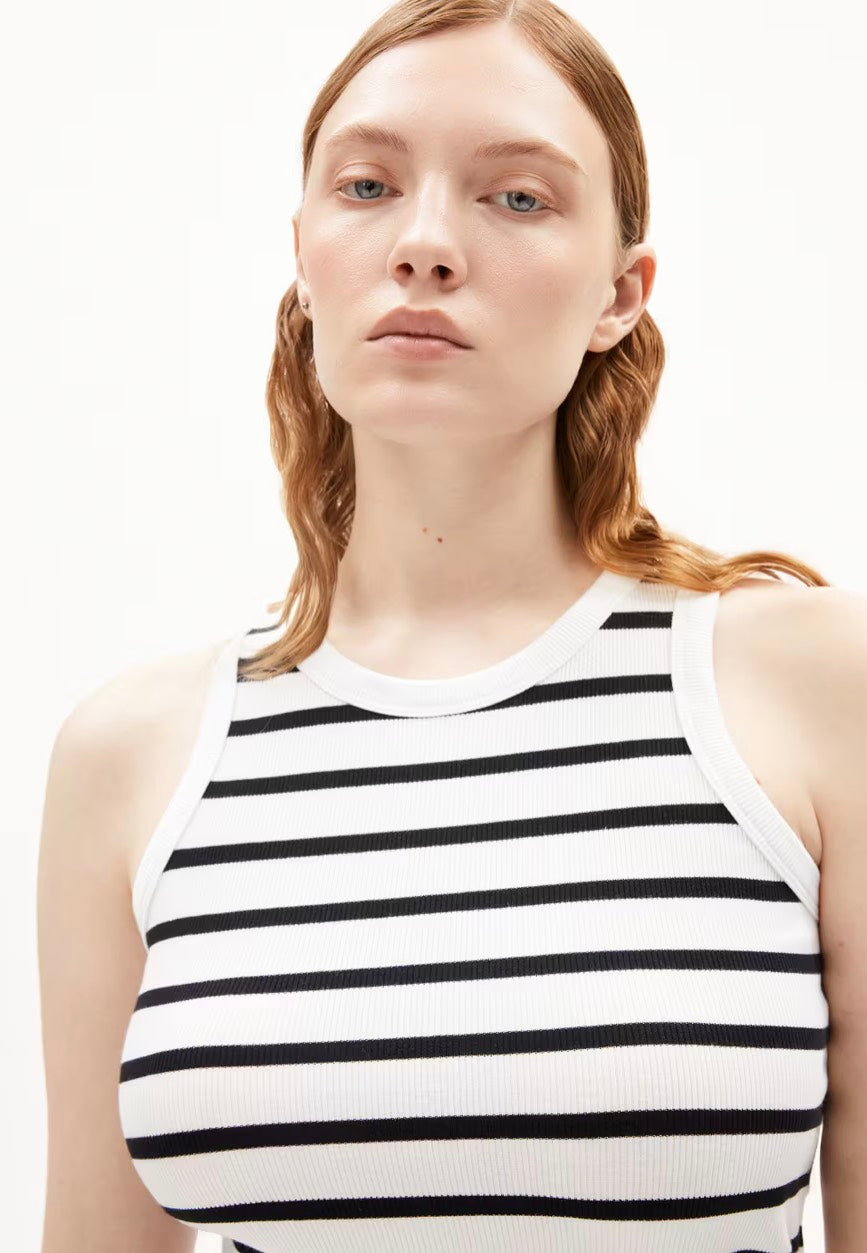 Armedangels - Kanitaa Stripes White/Black - Tank | Women-Image