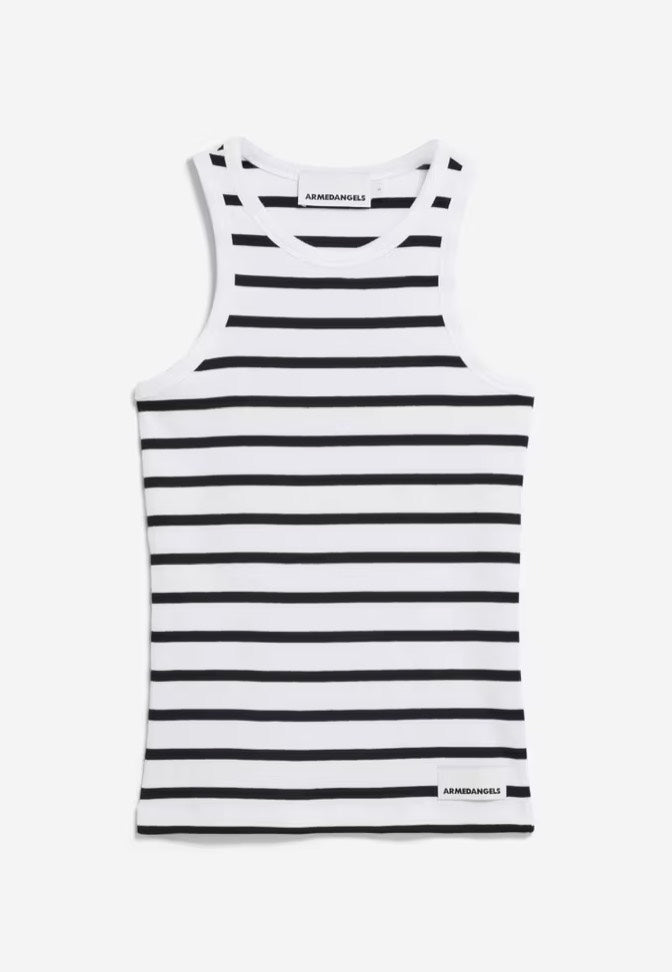 Armedangels - Kanitaa Stripes White/Black - Tank | Women-Image