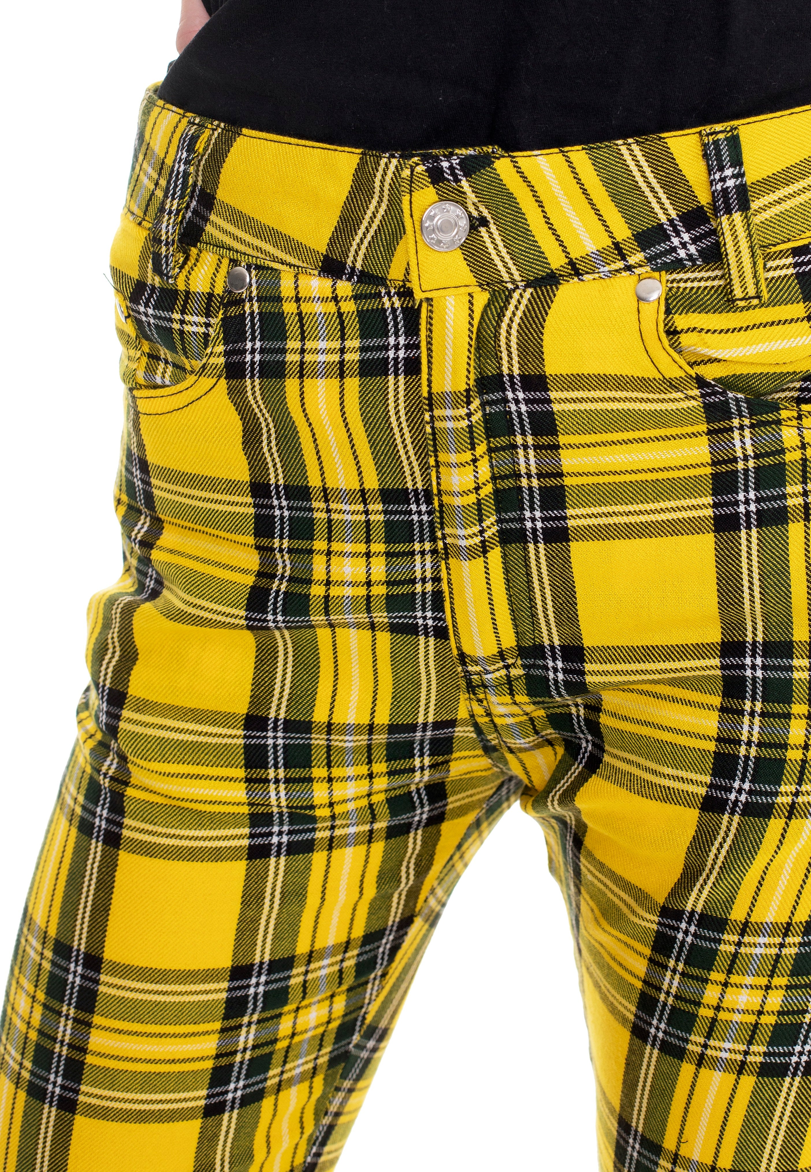 Chemical Black - Xylia Pant Yellow Tartan - Pants | Women-Image