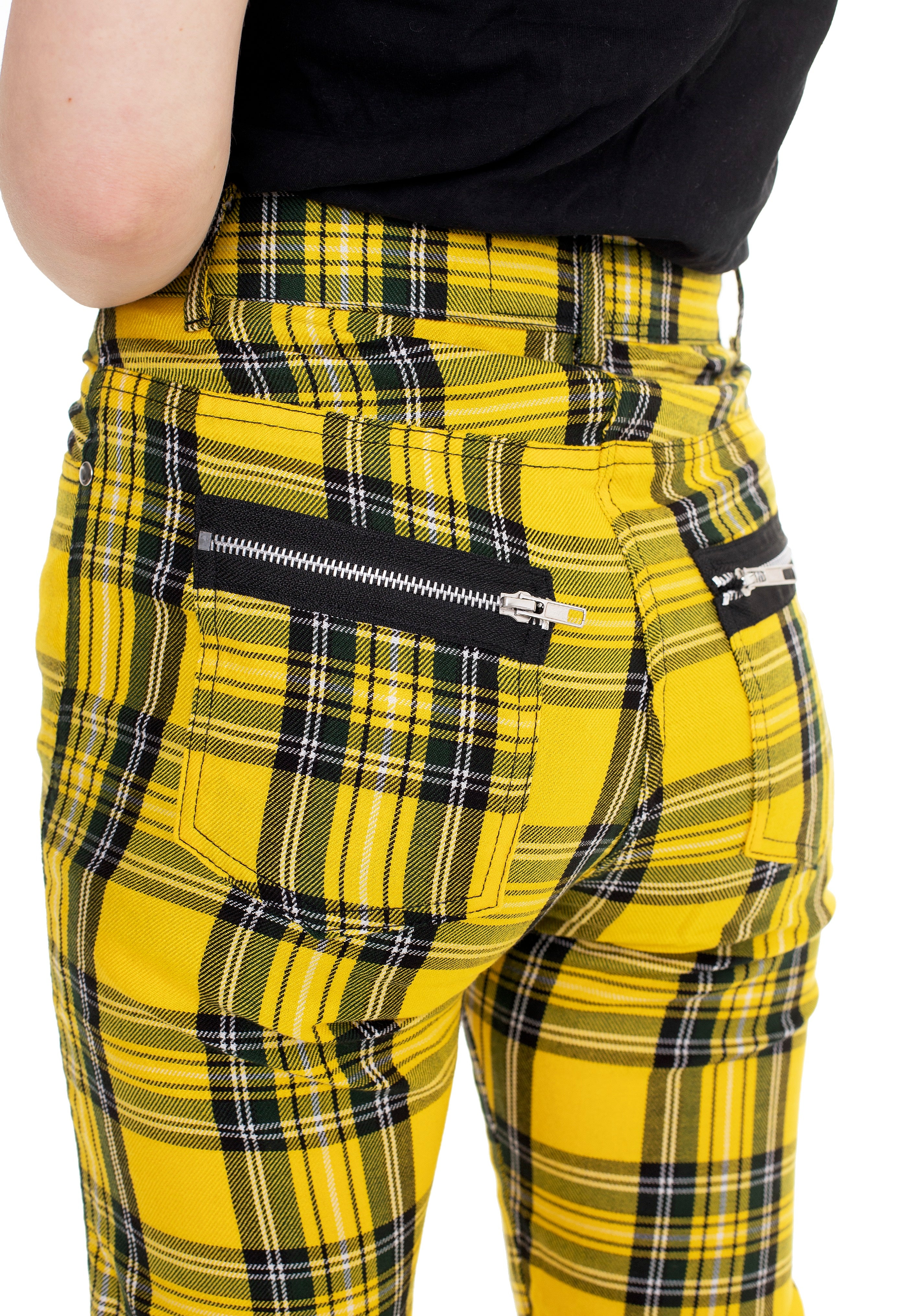 Chemical Black - Xylia Pant Yellow Tartan - Pants | Women-Image