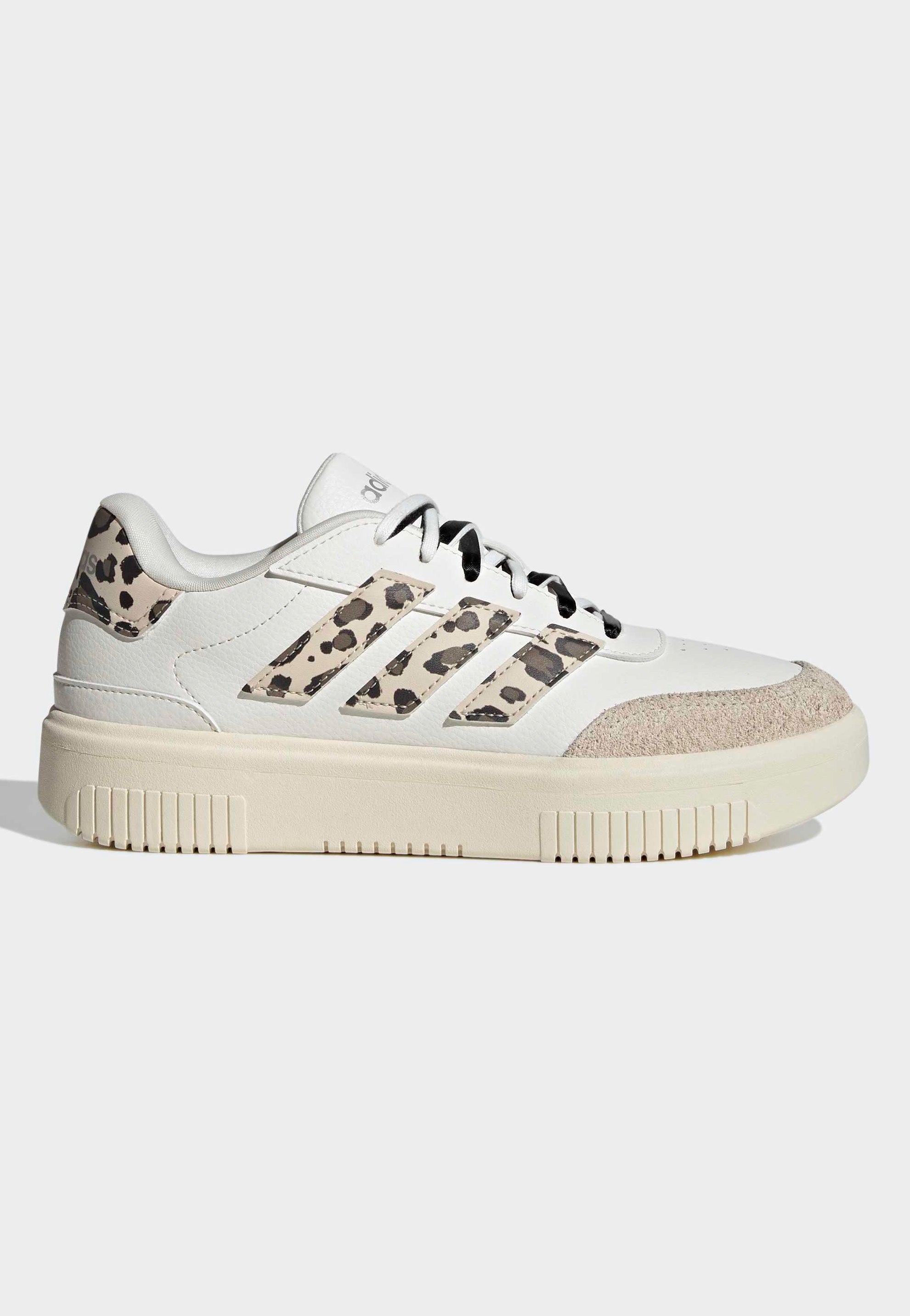 Adidas Courtblock Bold Core White/Crystal Linen/Core Black Dámské boty | Women-Image