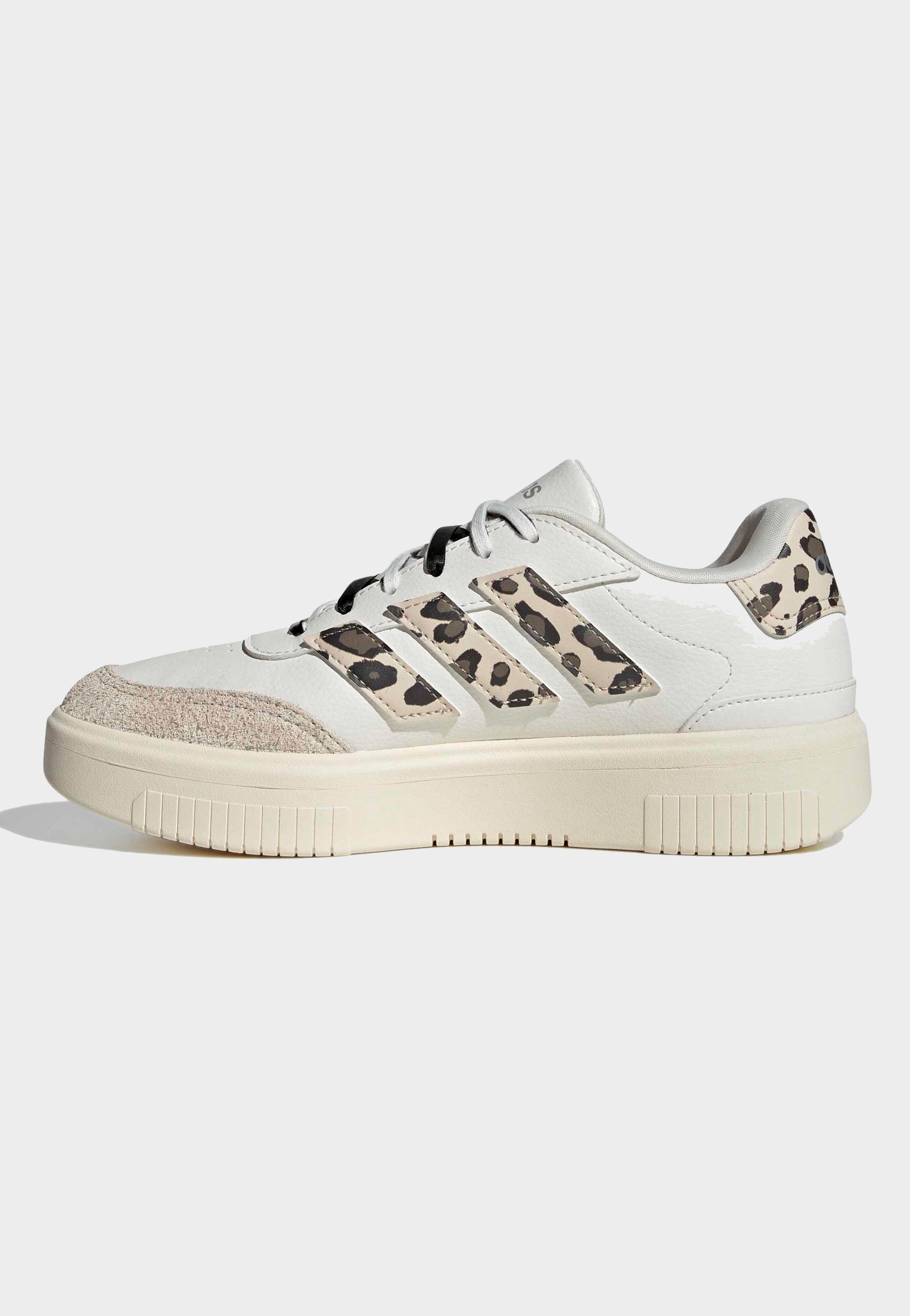 Adidas Courtblock Bold Core White/Crystal Linen/Core Black Dámské boty | Women-Image