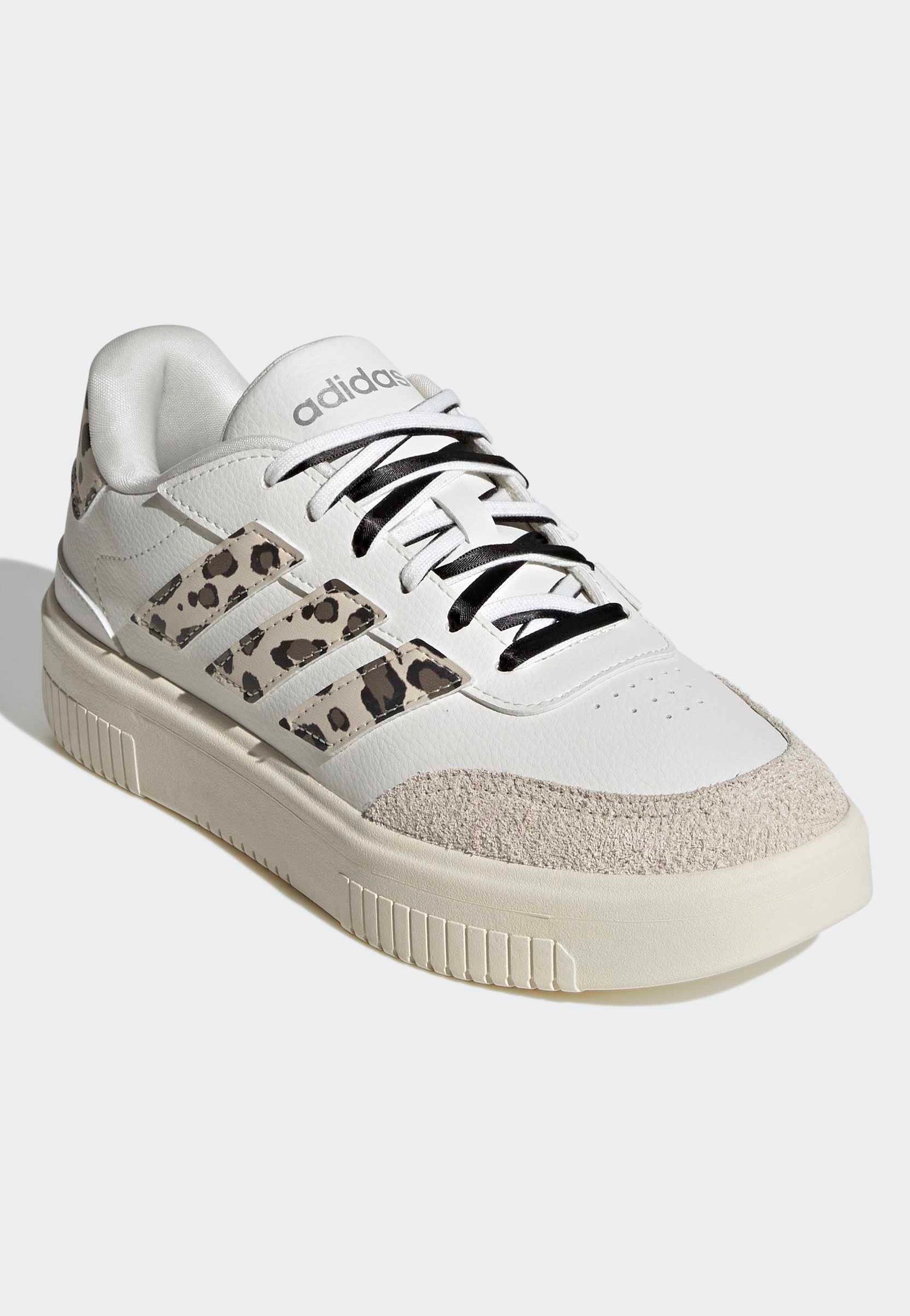 Adidas Courtblock Bold Core White/Crystal Linen/Core Black Dámské boty | Women-Image