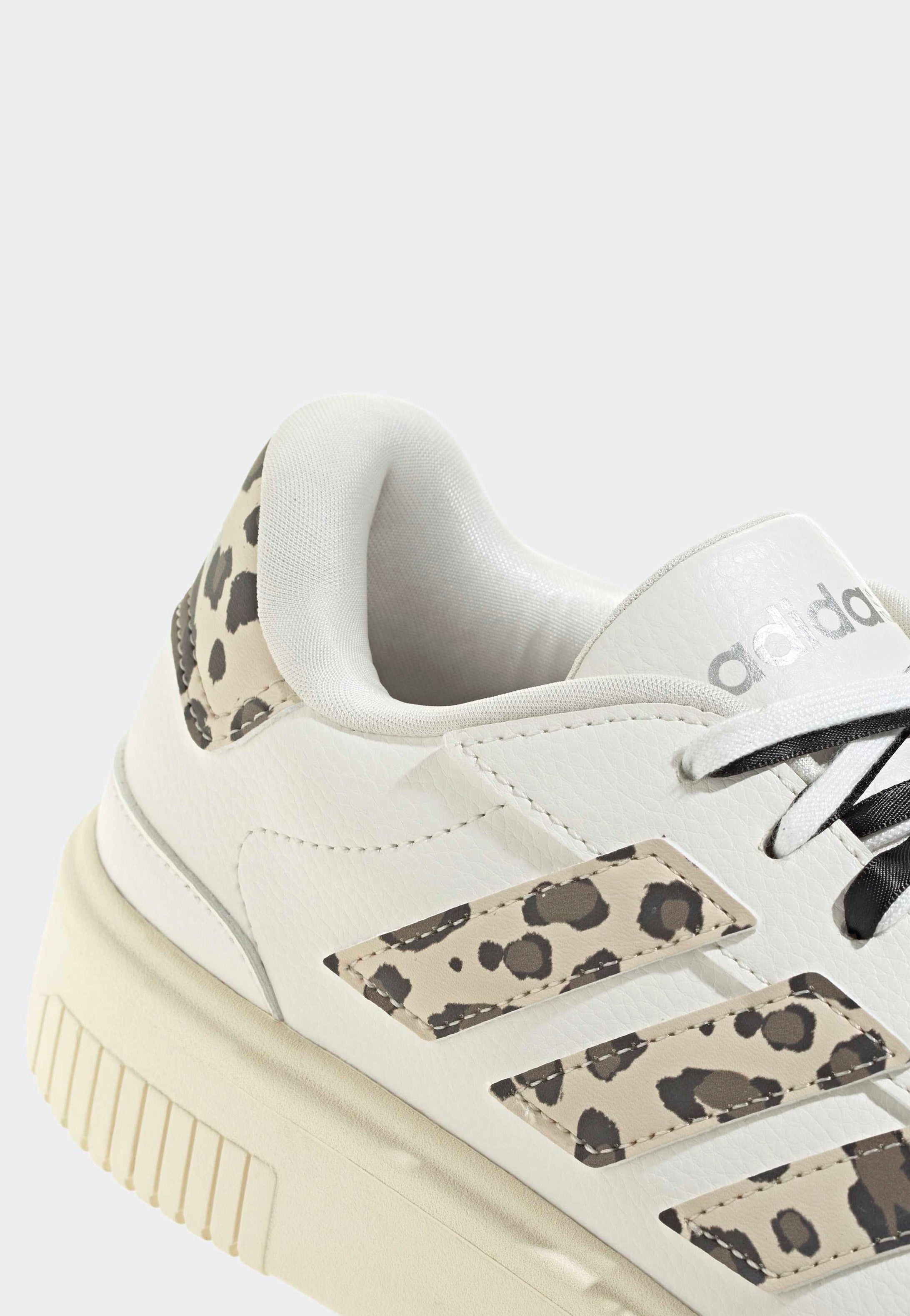 Adidas Courtblock Bold Core White/Crystal Linen/Core Black Dámské boty | Women-Image