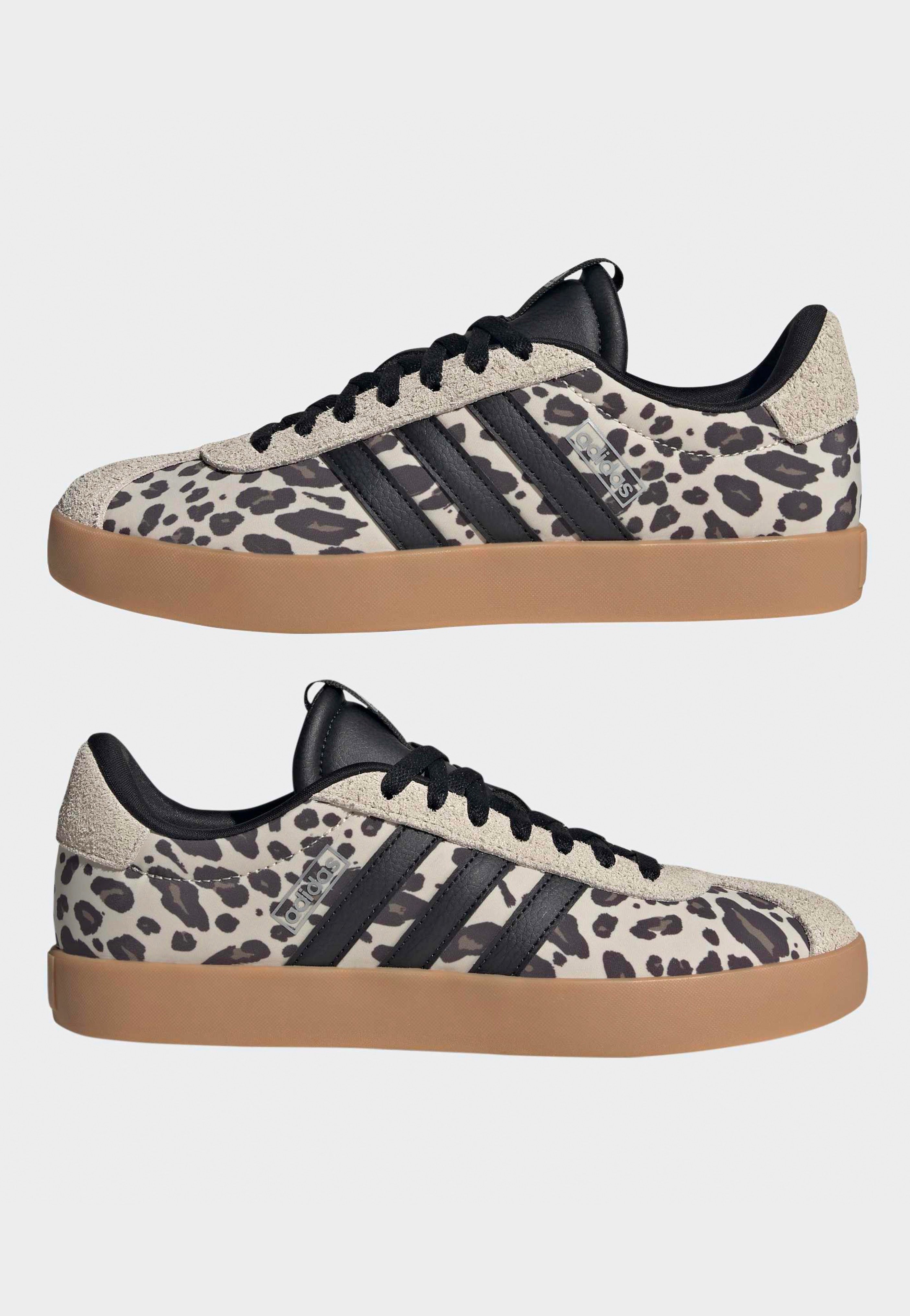 Adidas - VL Court 3.0 Crystal Linen/Core Black/Khaki Six - Girl Shoes | Women-Image