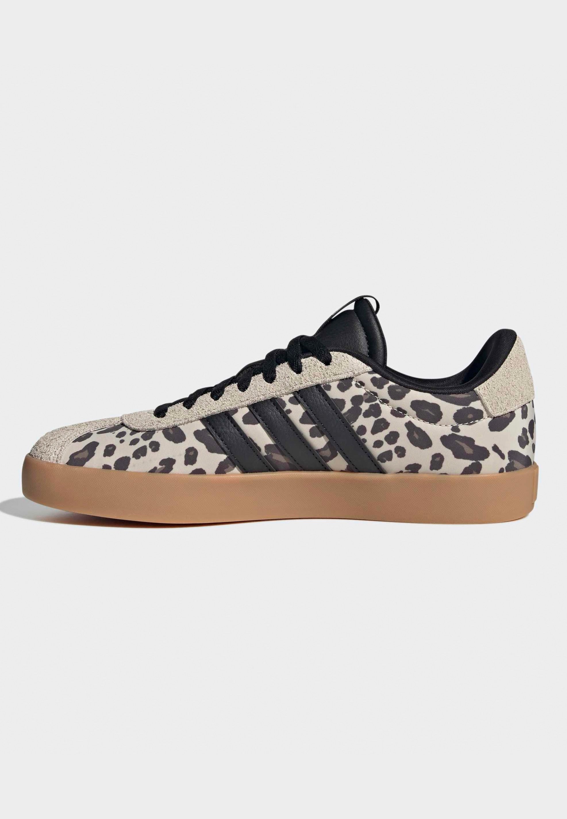 Adidas - VL Court 3.0 Crystal Linen/Core Black/Khaki Six - Girl Shoes | Women-Image