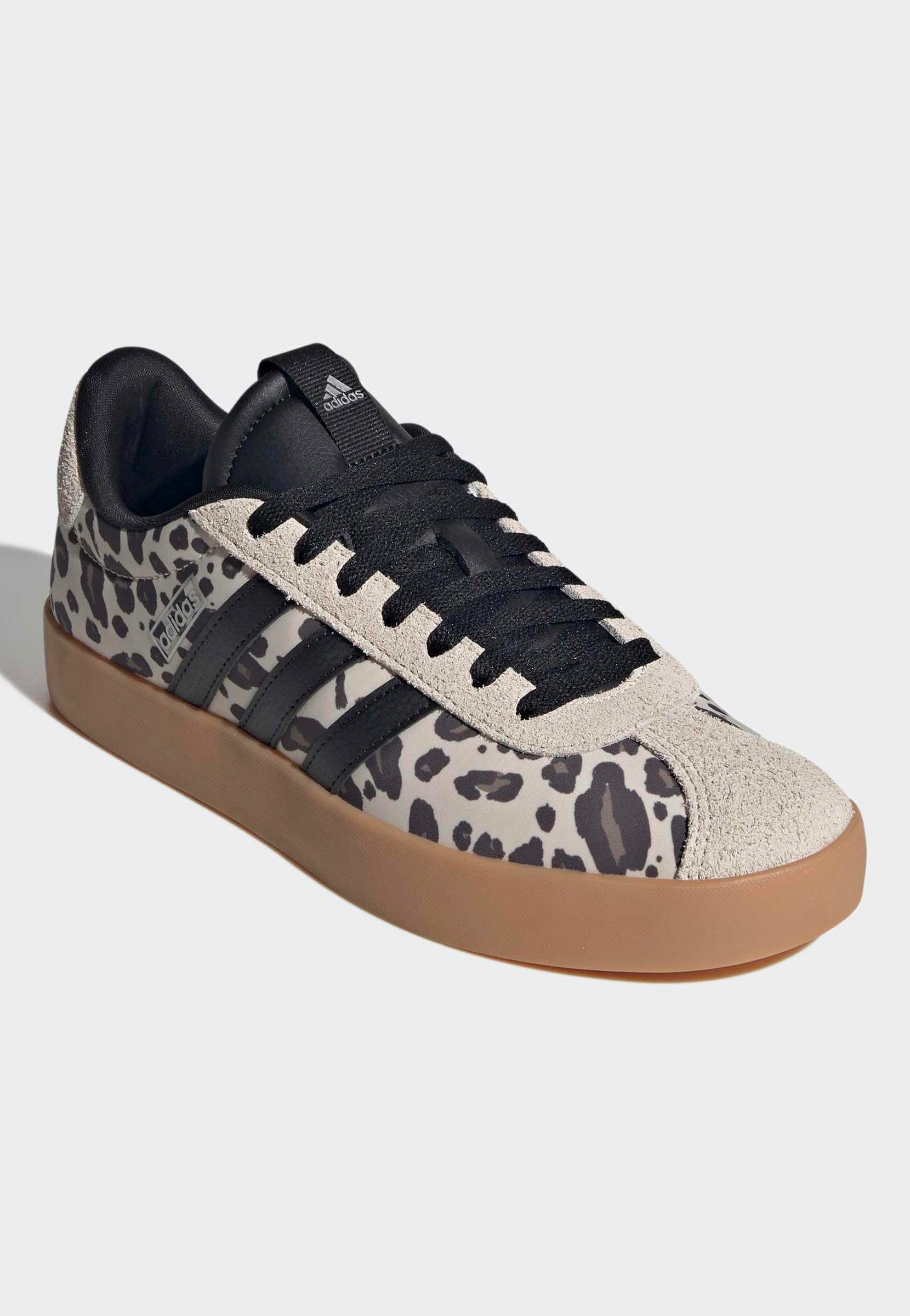 Adidas - VL Court 3.0 Crystal Linen/Core Black/Khaki Six - Girl Shoes | Women-Image