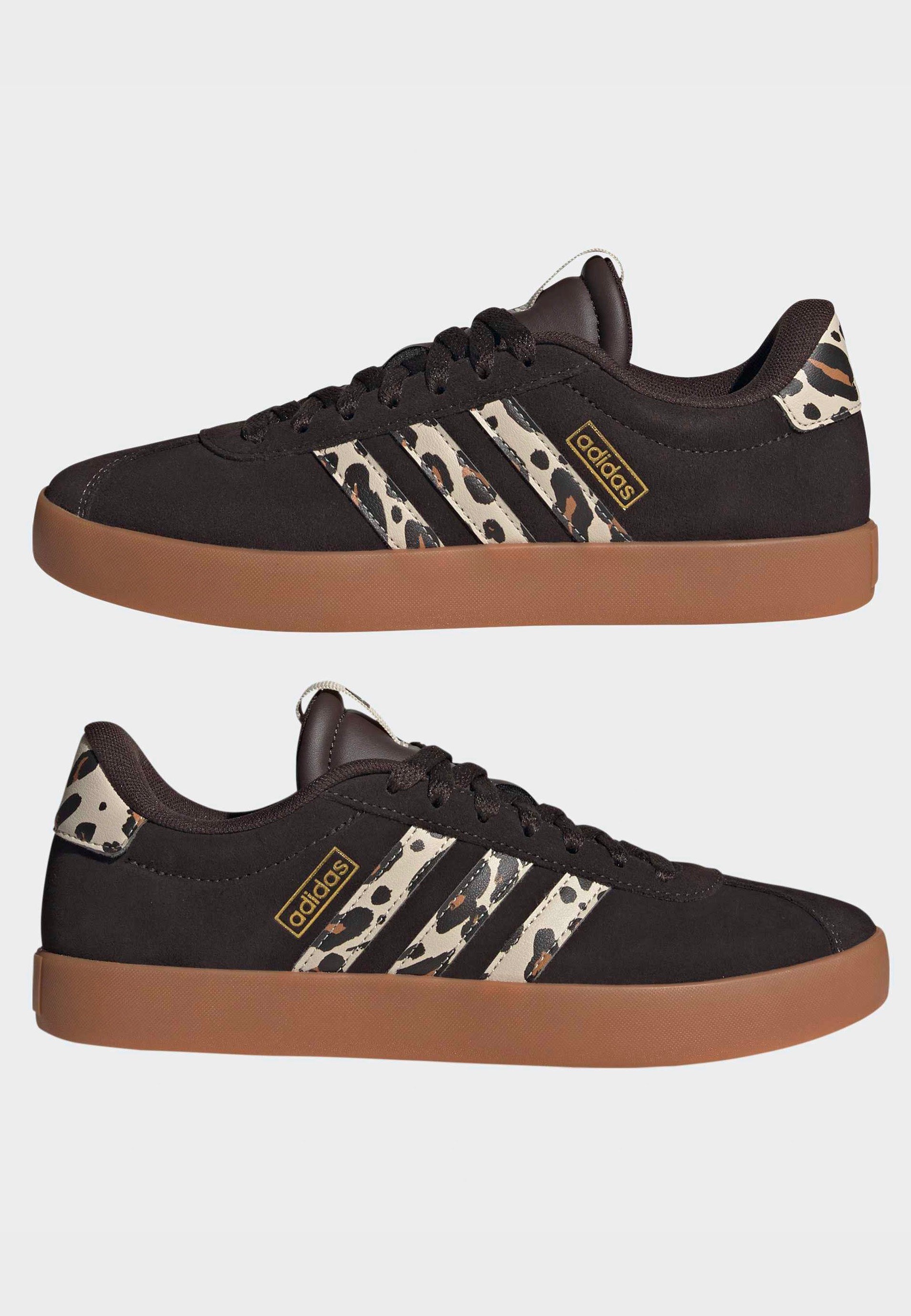 Adidas - Vl Court 3.0 Aurora Coffee/Crystal Linen/Amber Gum - Girl Shoes | Women-Image