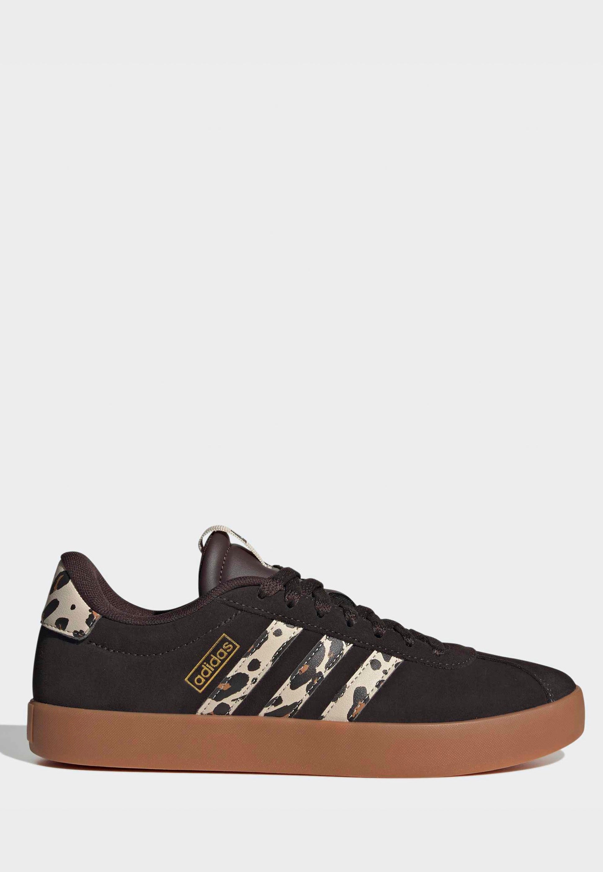 Adidas - Vl Court 3.0 Aurora Coffee/Crystal Linen/Amber Gum - Girl Shoes | Women-Image