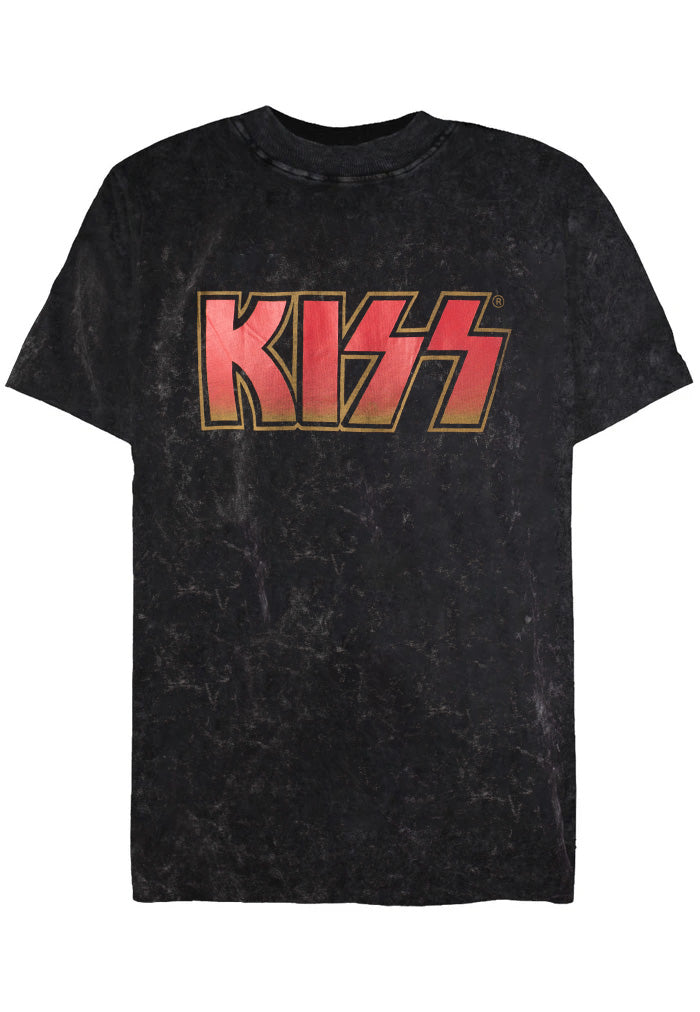 Kiss - Classic Logo Washed - T-Shirt | Neutral-Image