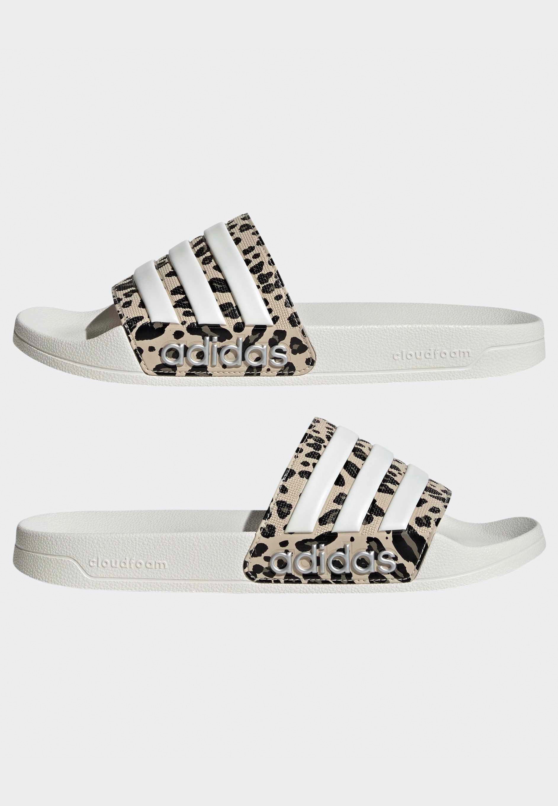 Adidas - Adilette Shower Crystal Linen/Core White/Khaki Six - Slides | Women-Image