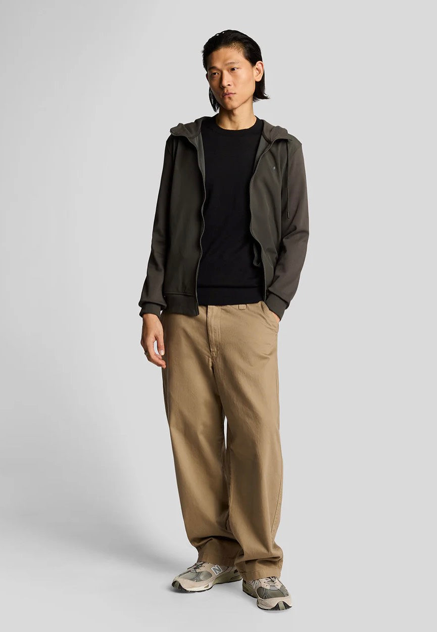 Lyle & Scott - Tonal Superfine Crew Neck Jet Black - Sweater | Men-Image