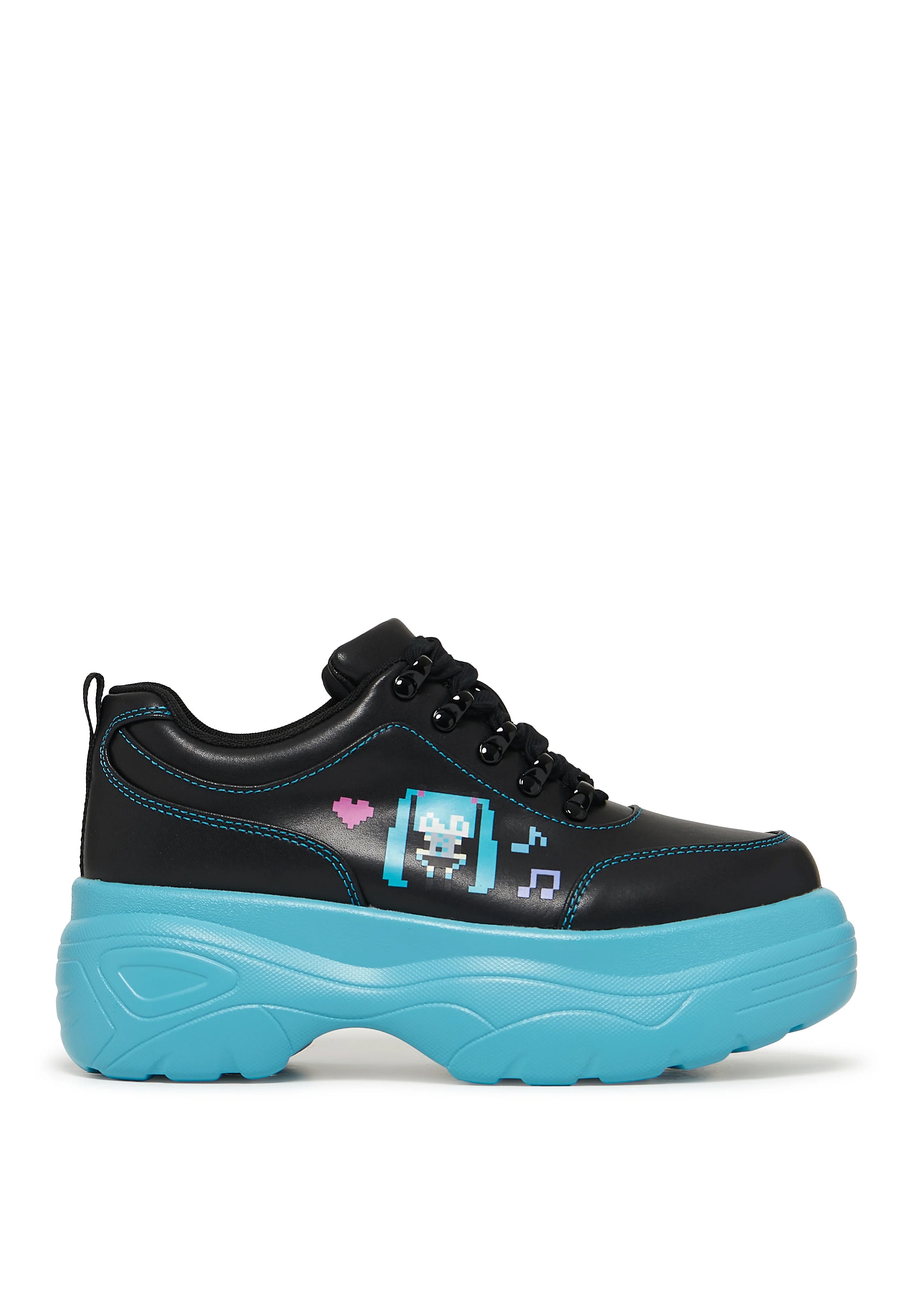 Koi Footwear x Hatsune Miku - Virtual Diva Miku Chunky Black - Girl Shoes | Women-Image
