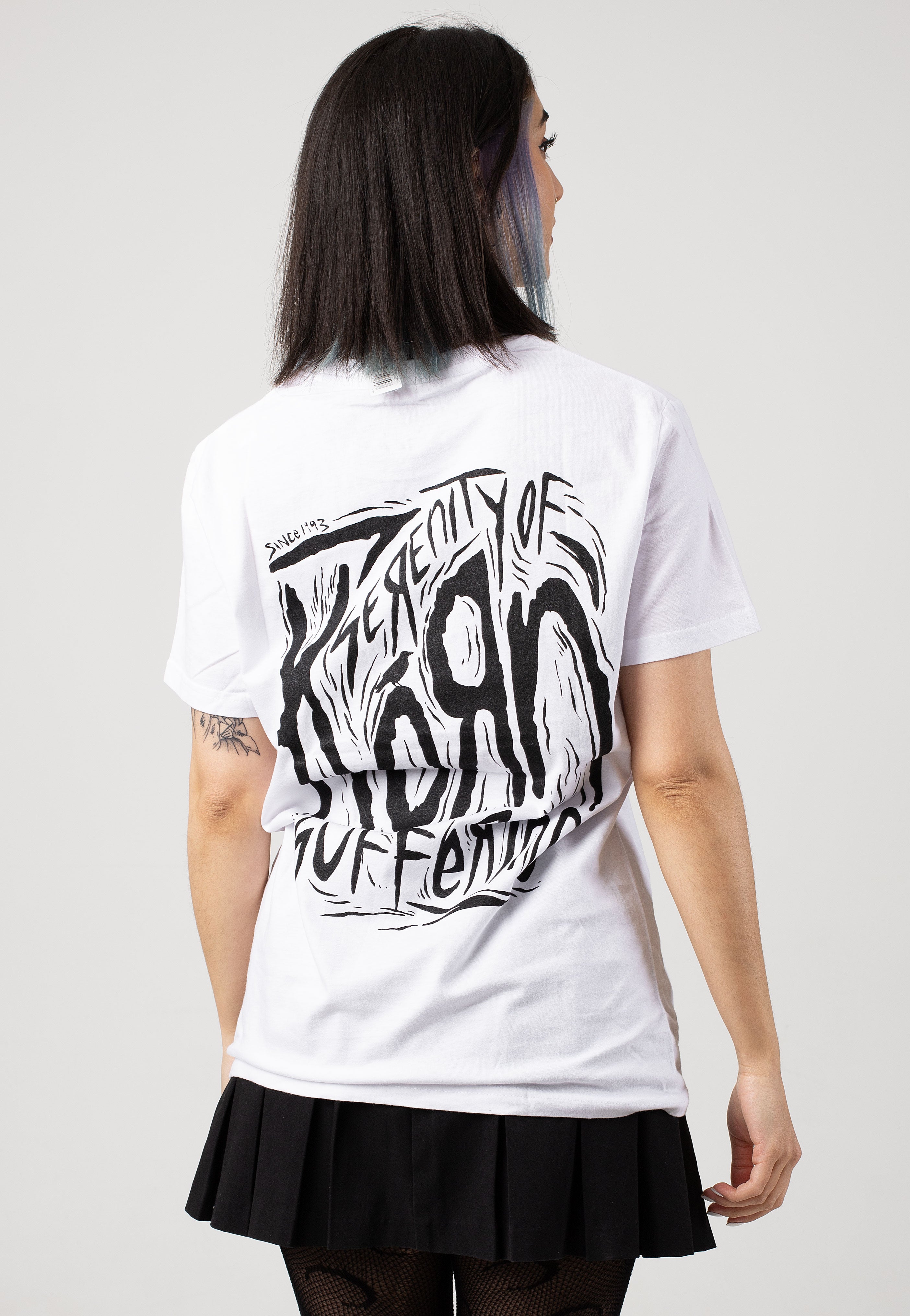 Korn - Scratched Type White - T-Shirt | Impericon