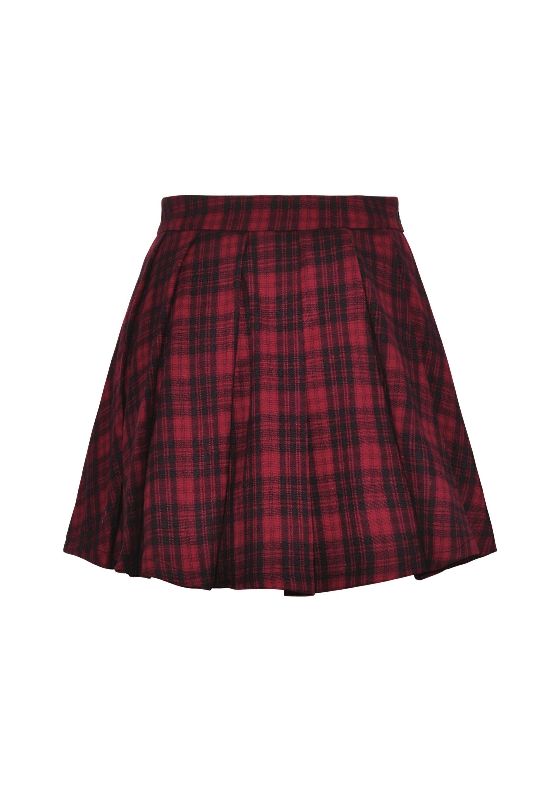 Dark In Love Punk Red Plaid Red Minifalda | Women-Image