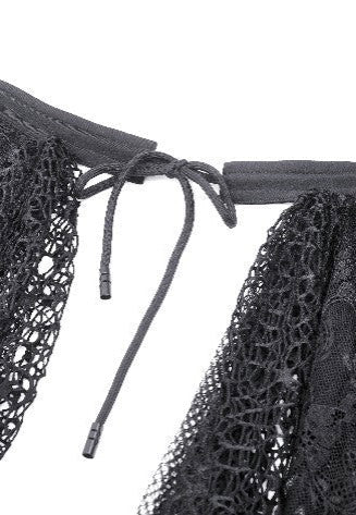 Dark In Love - Rococo Style Spiderweb Tattered Birdcage Petticoat Long - Skirt | Women-Image