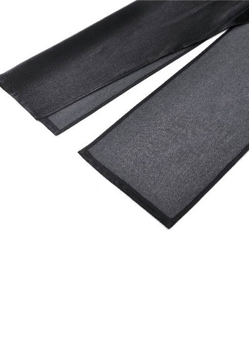 Dark In Love - Punk Black Leather Bodycon Split - Skirt | Women-Image